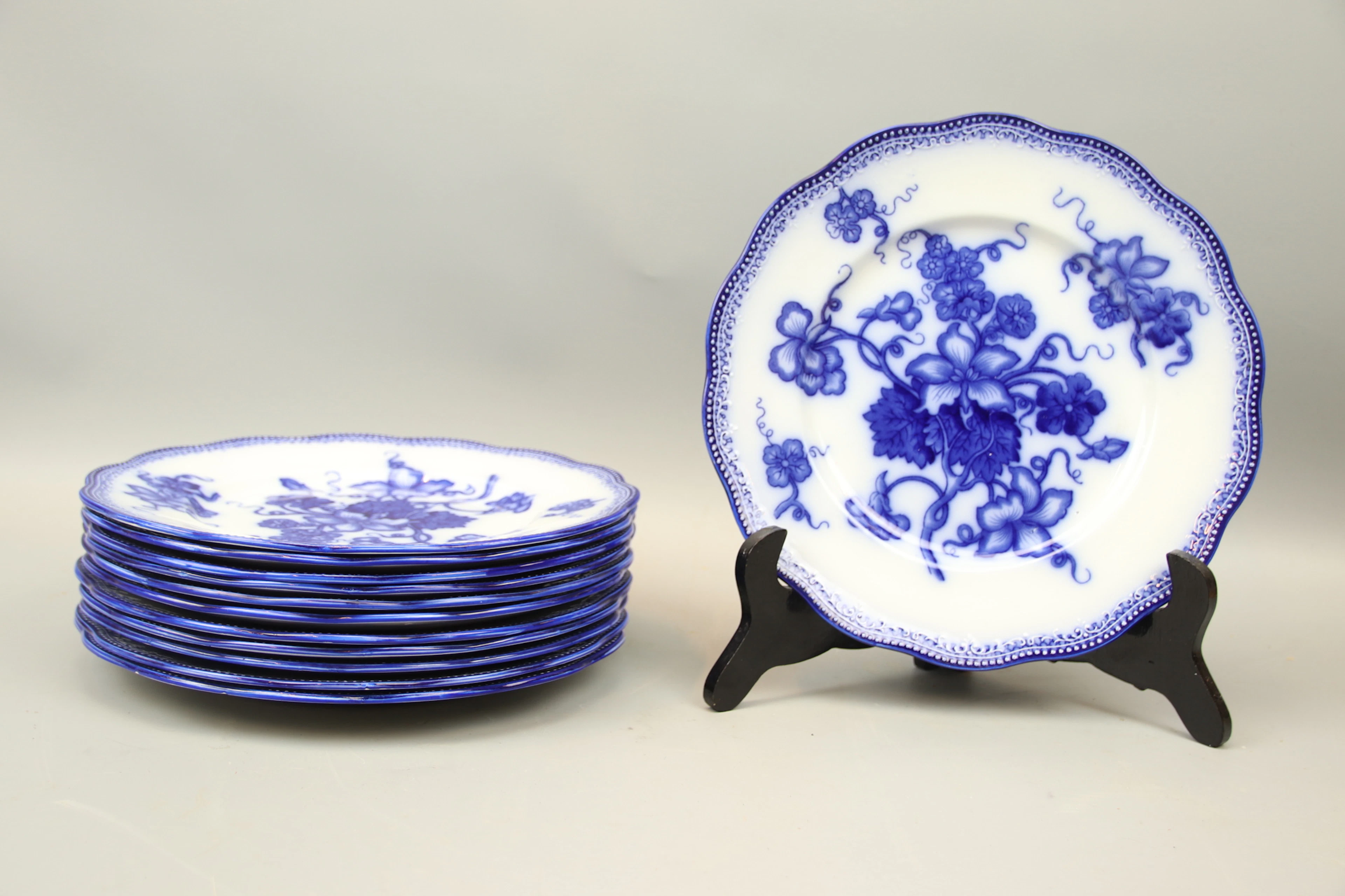 Teller, 12 Stück, Porzellan, "Japan", Alt-Gustavsberg.