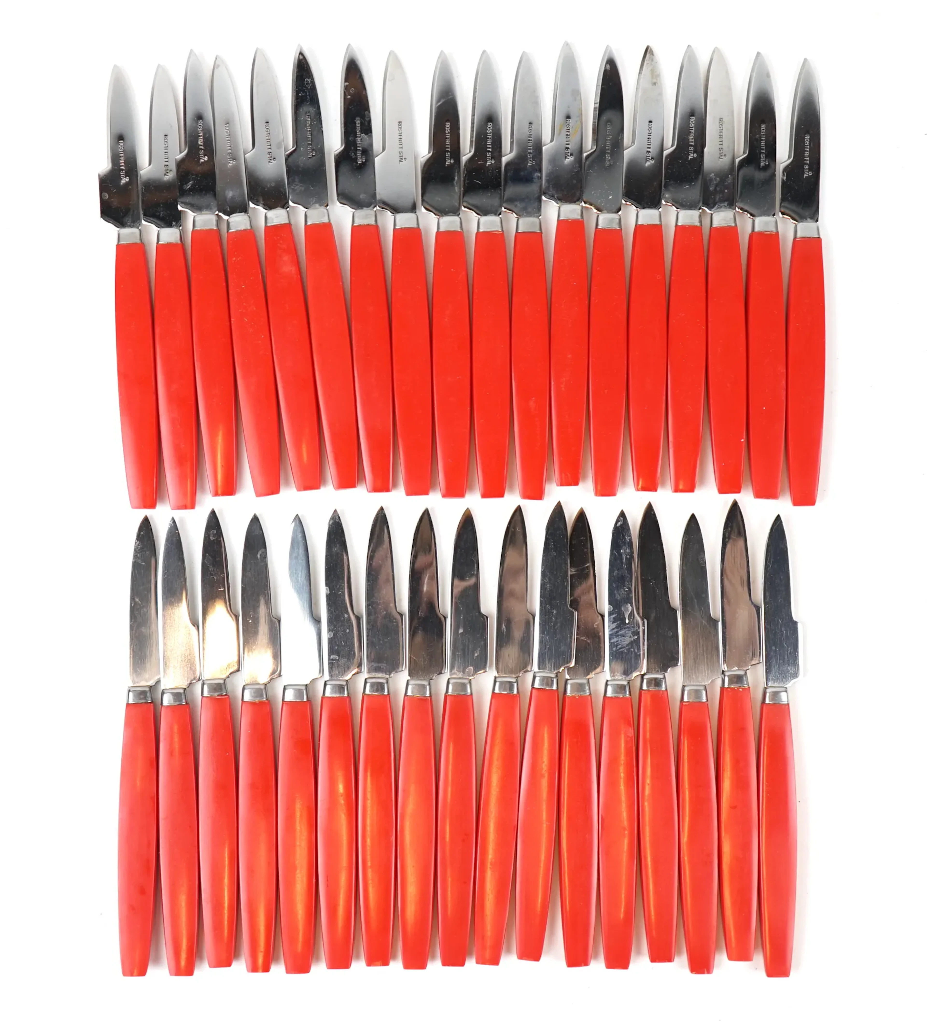 Cuchillos de cangrejo de río, 35 piezas, acero inoxidable/plástico.