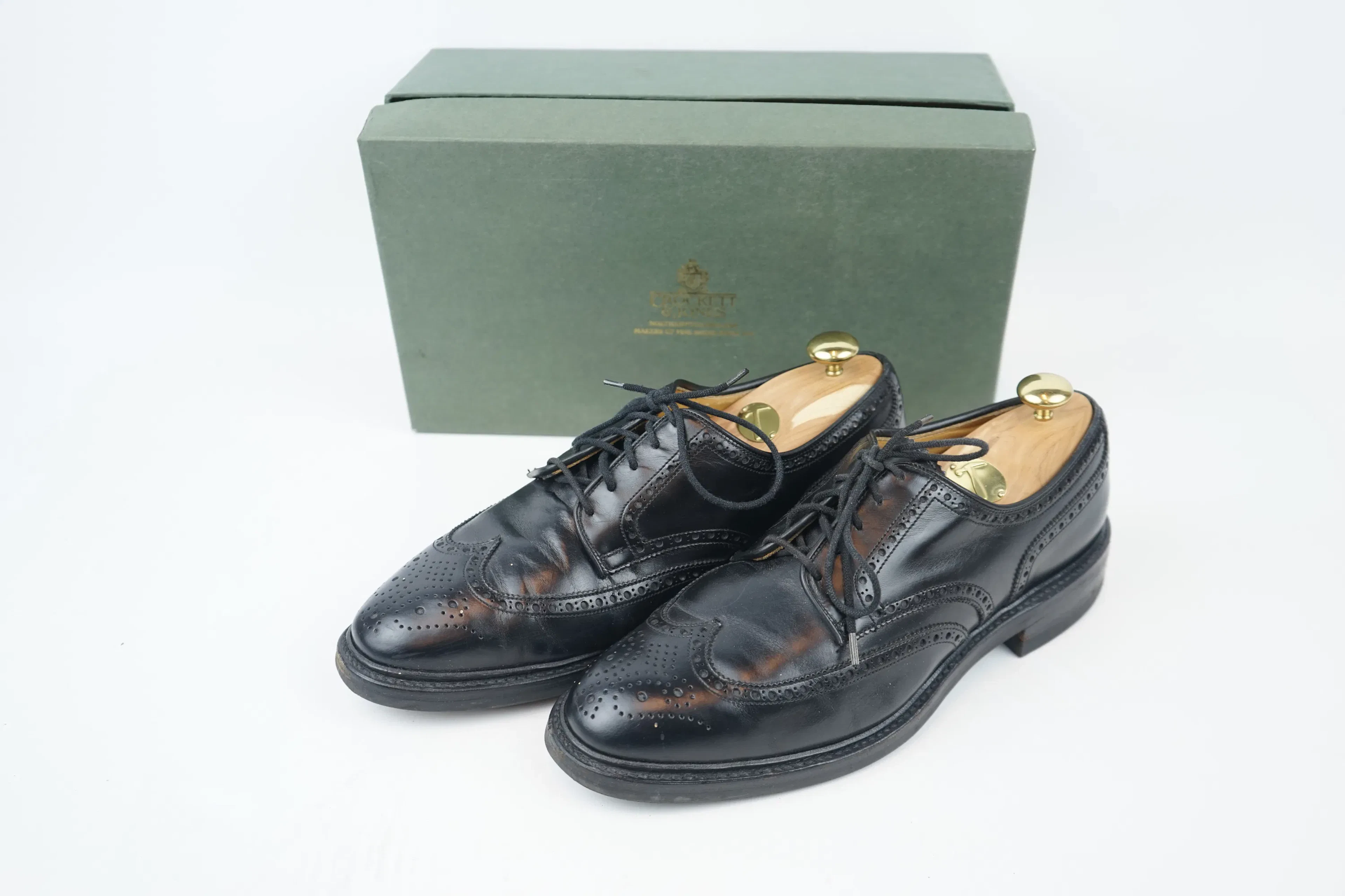 Zapatos, un par de cuero, "Pembroke", Crockett & Jones, Inglaterra.