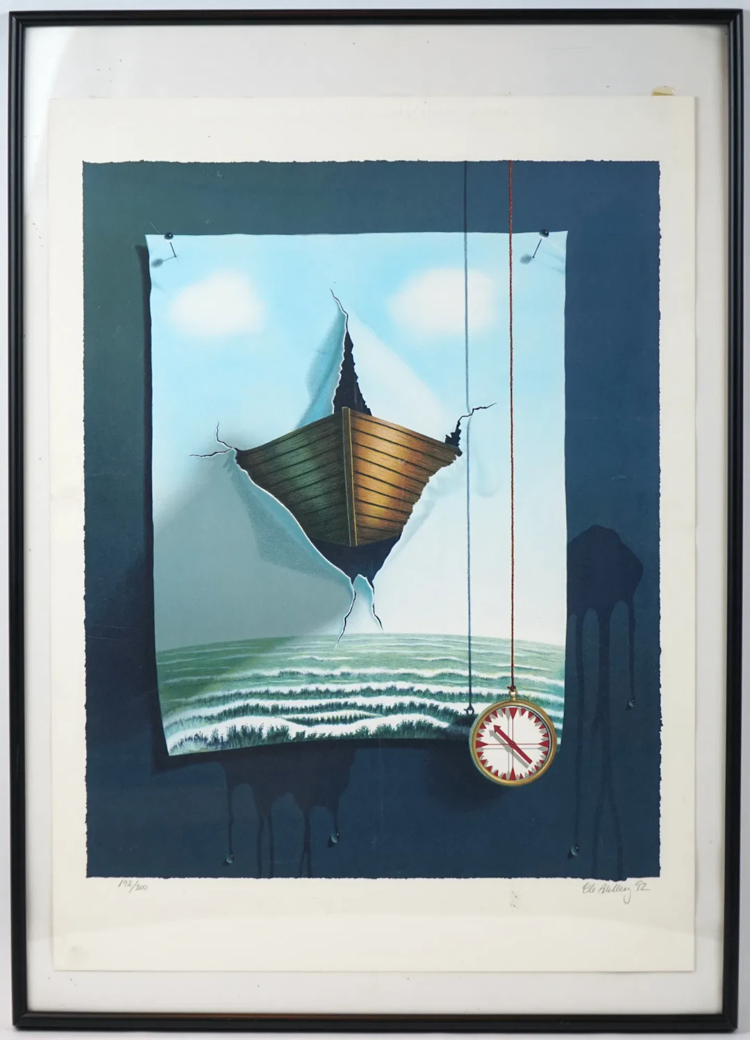 Ole Ahlberg, lithograph 192/200, signed, 1992.