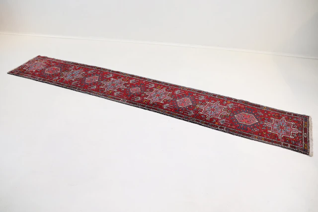 Gallery rug, oriental, hand-knotted, wool.