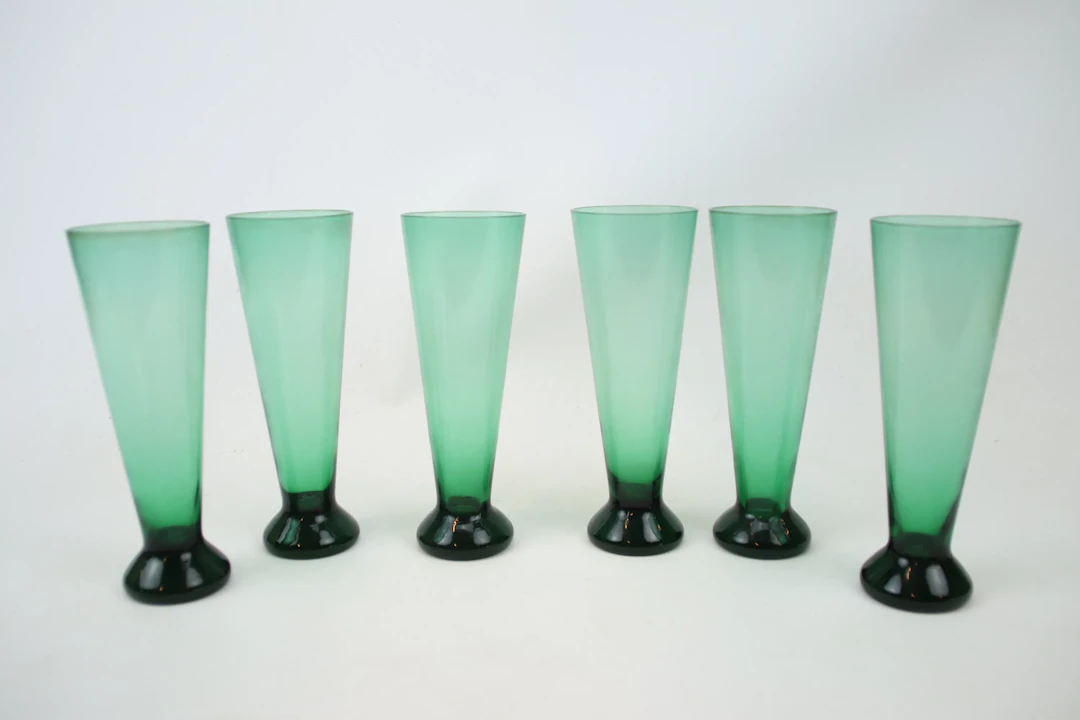 Beer glass, 6 pcs, Reijmyre, 1950s.