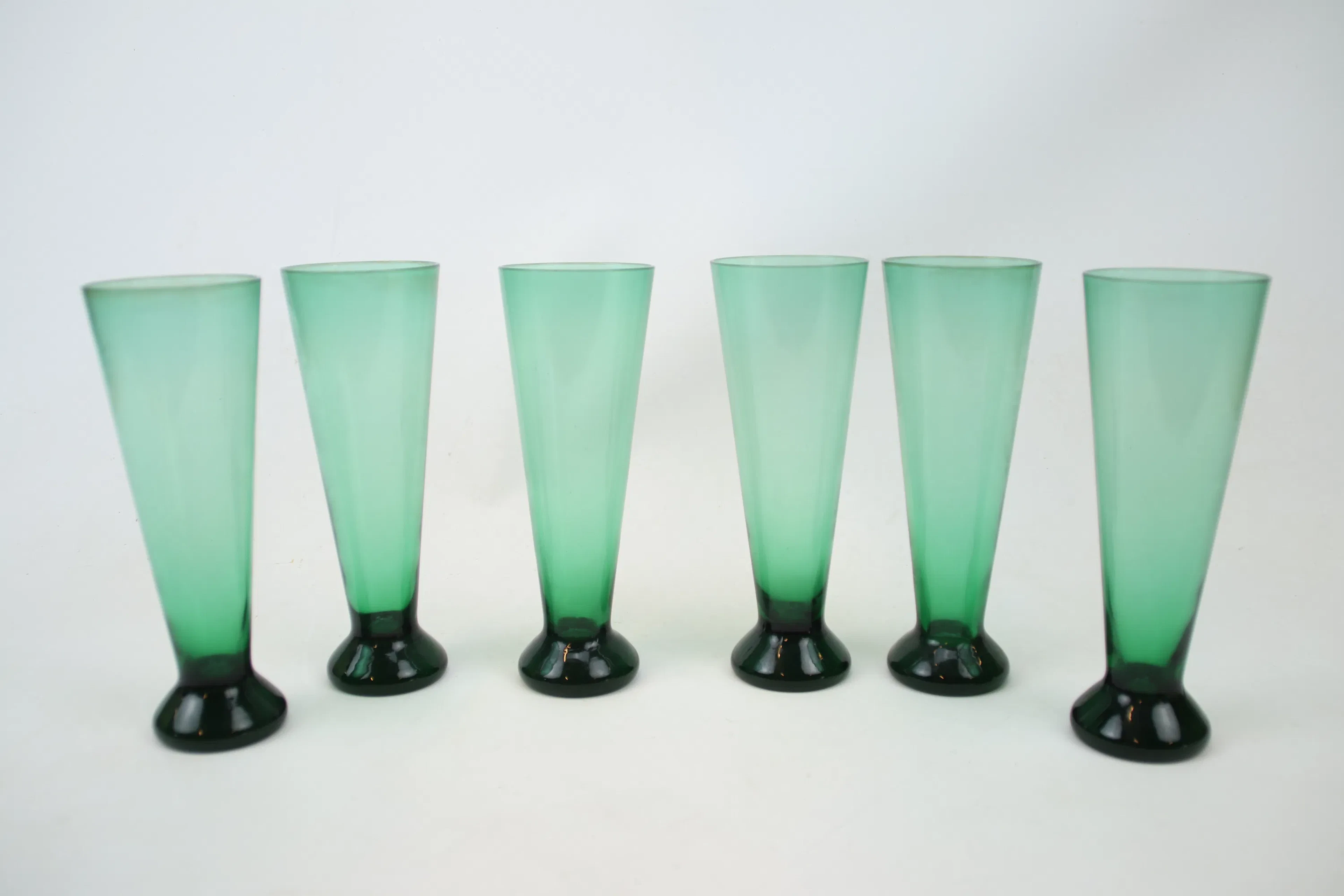 Beer glass, 6 pcs, Reijmyre, 1950s.