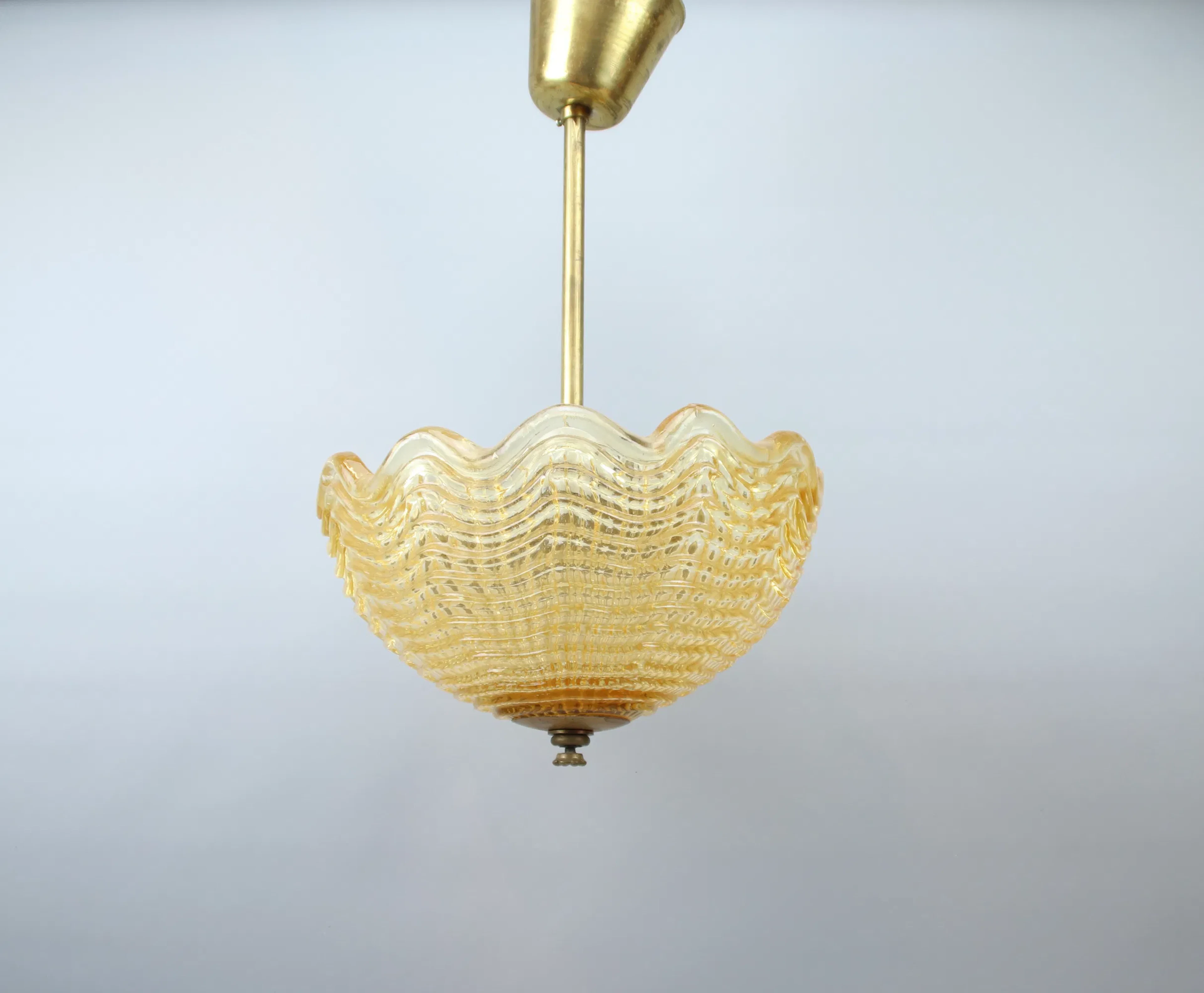 Carl Fagerlund, a glass ceiling lamp, 3 light points, Orrefors.