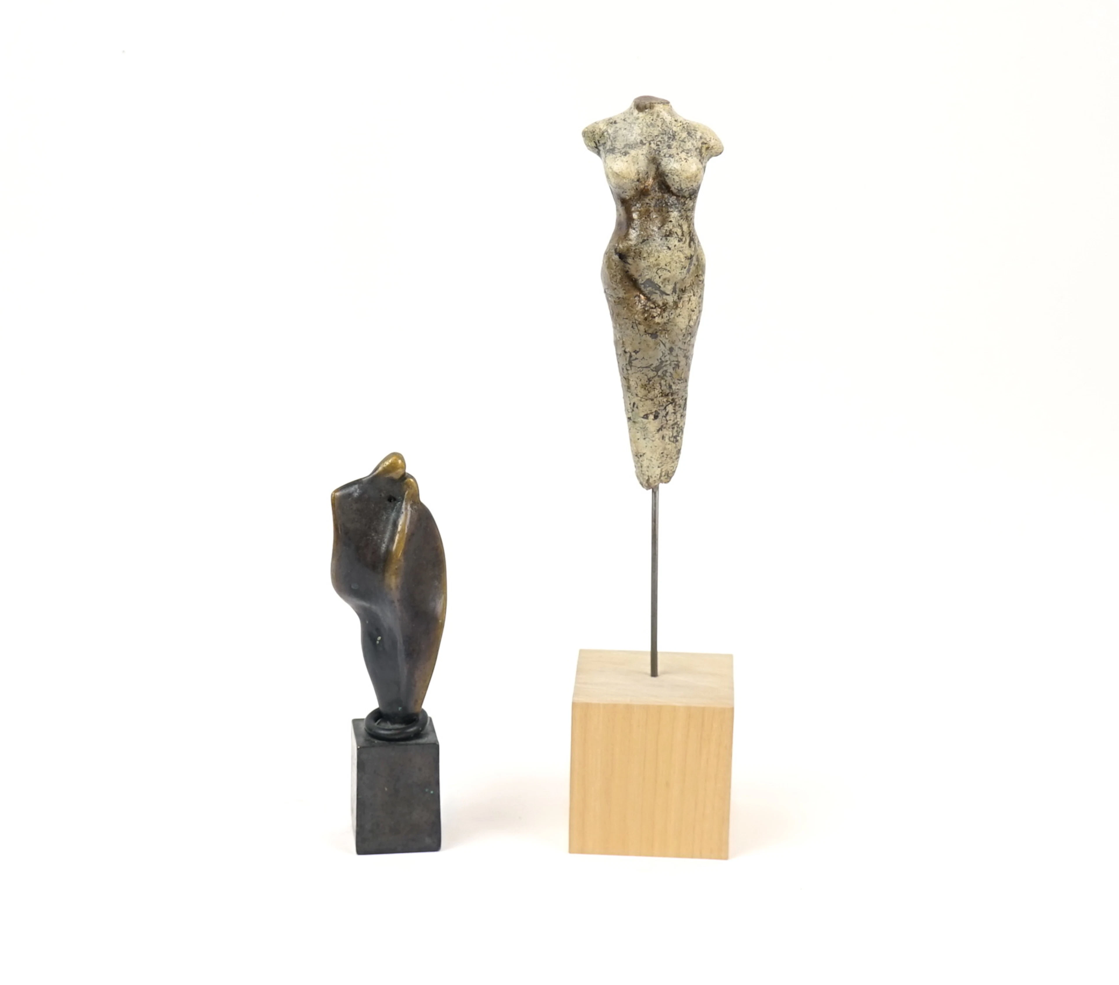Agneta Gynning y Görel Collin, esculturas, 2 piezas, bronce/cerámica.
