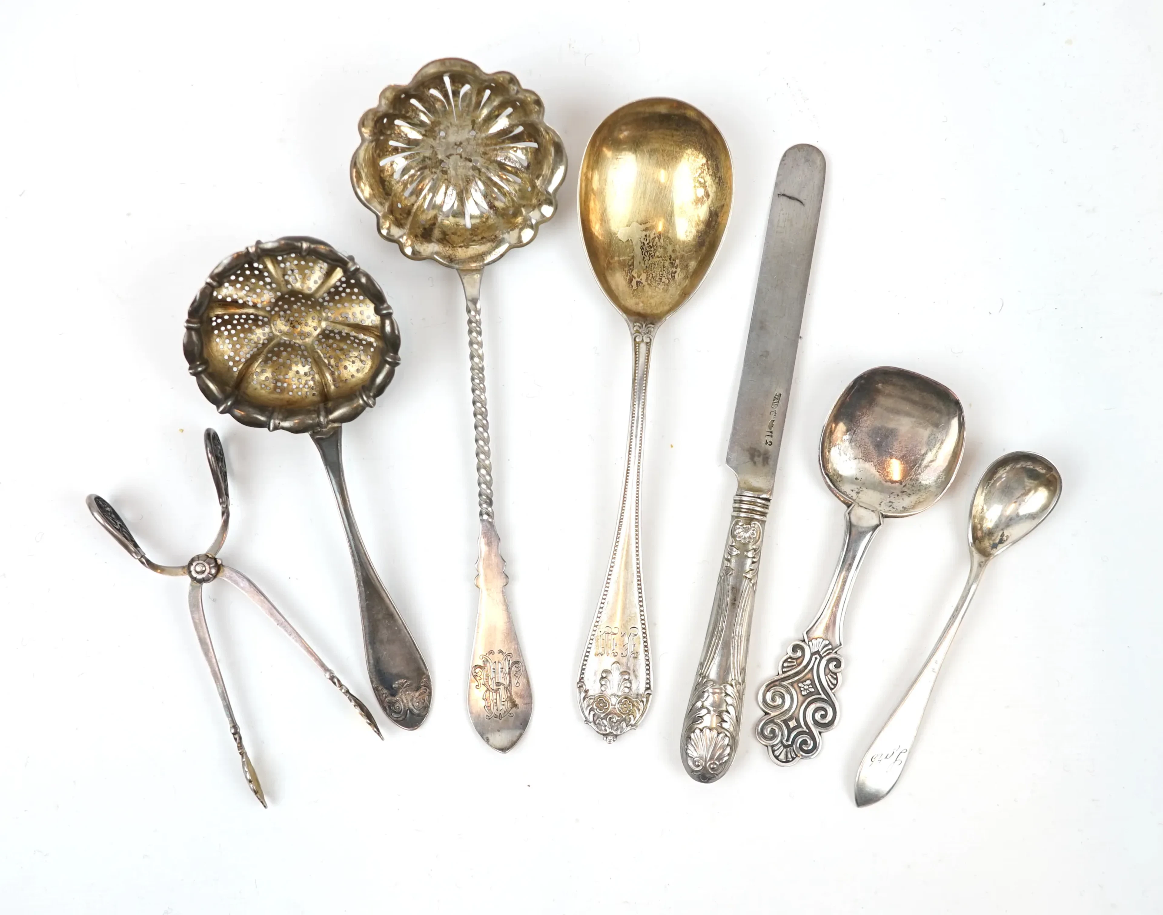 Serviert Besteck, Set 7, Silber 813, Finnland.