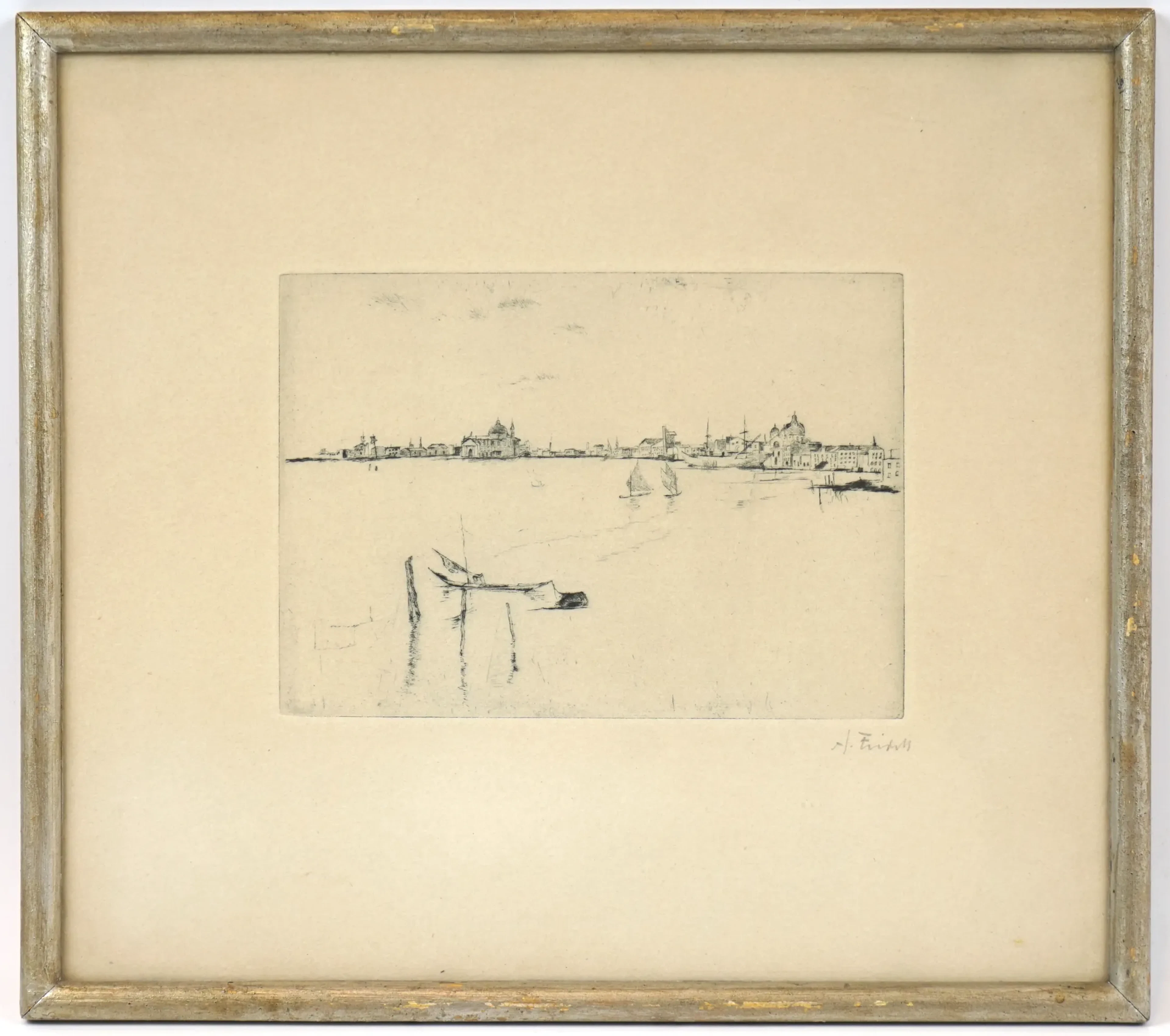 Axel Fridell, eau-forte, signé.