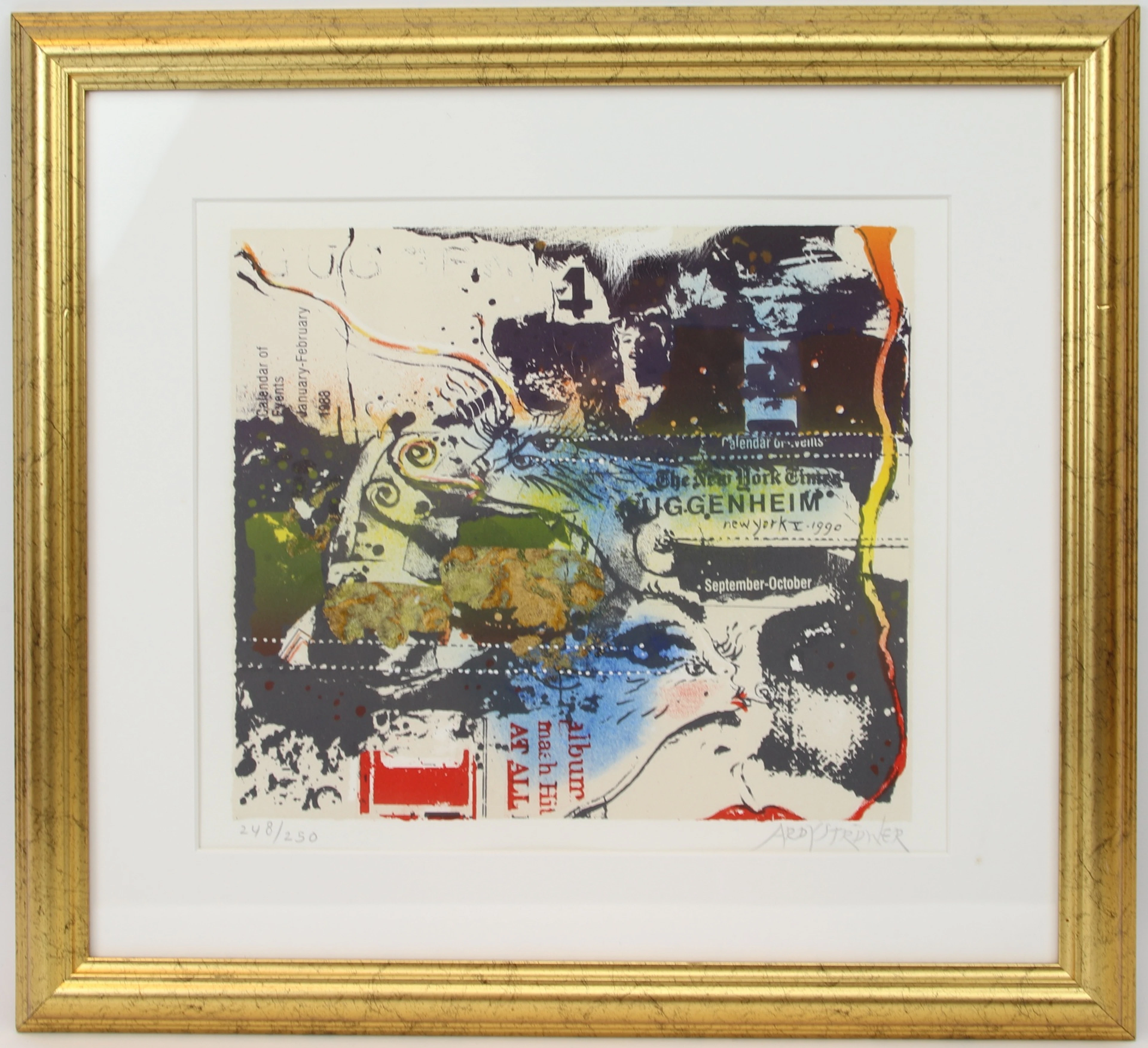 Ardy Strüwer, "New York Guggenheim Souvenir", llithograph 248/250, signed.