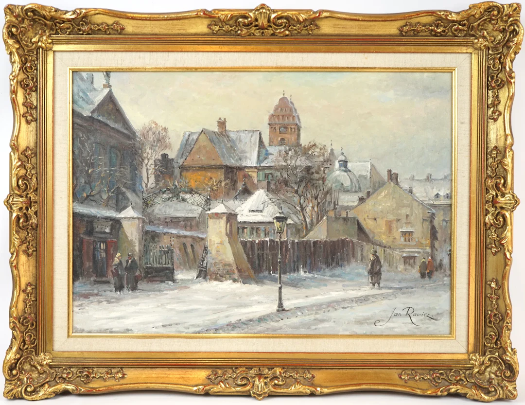 Jan Rawicz, olio su tela, firmato.