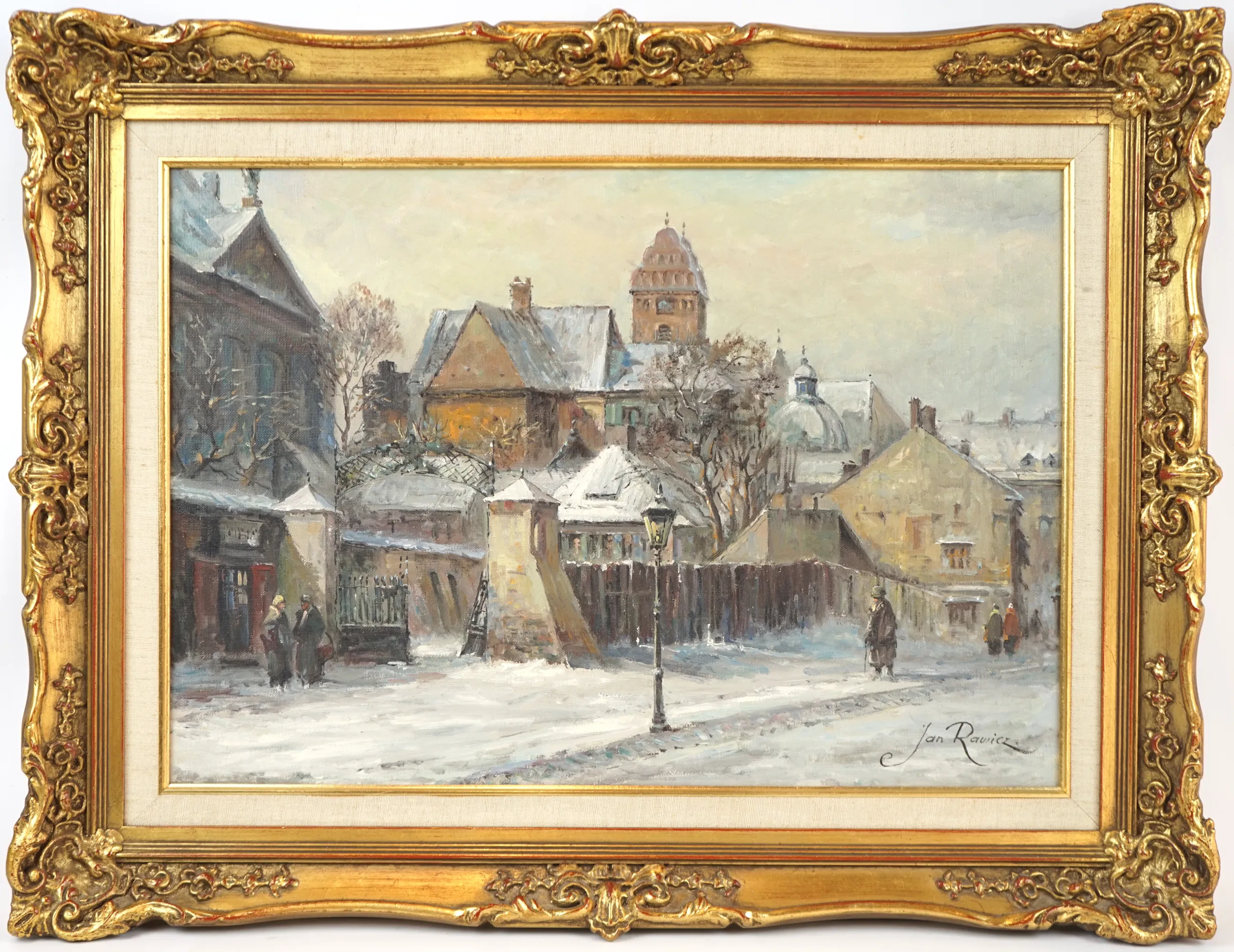 Jan Rawicz, olio su tela, firmato.