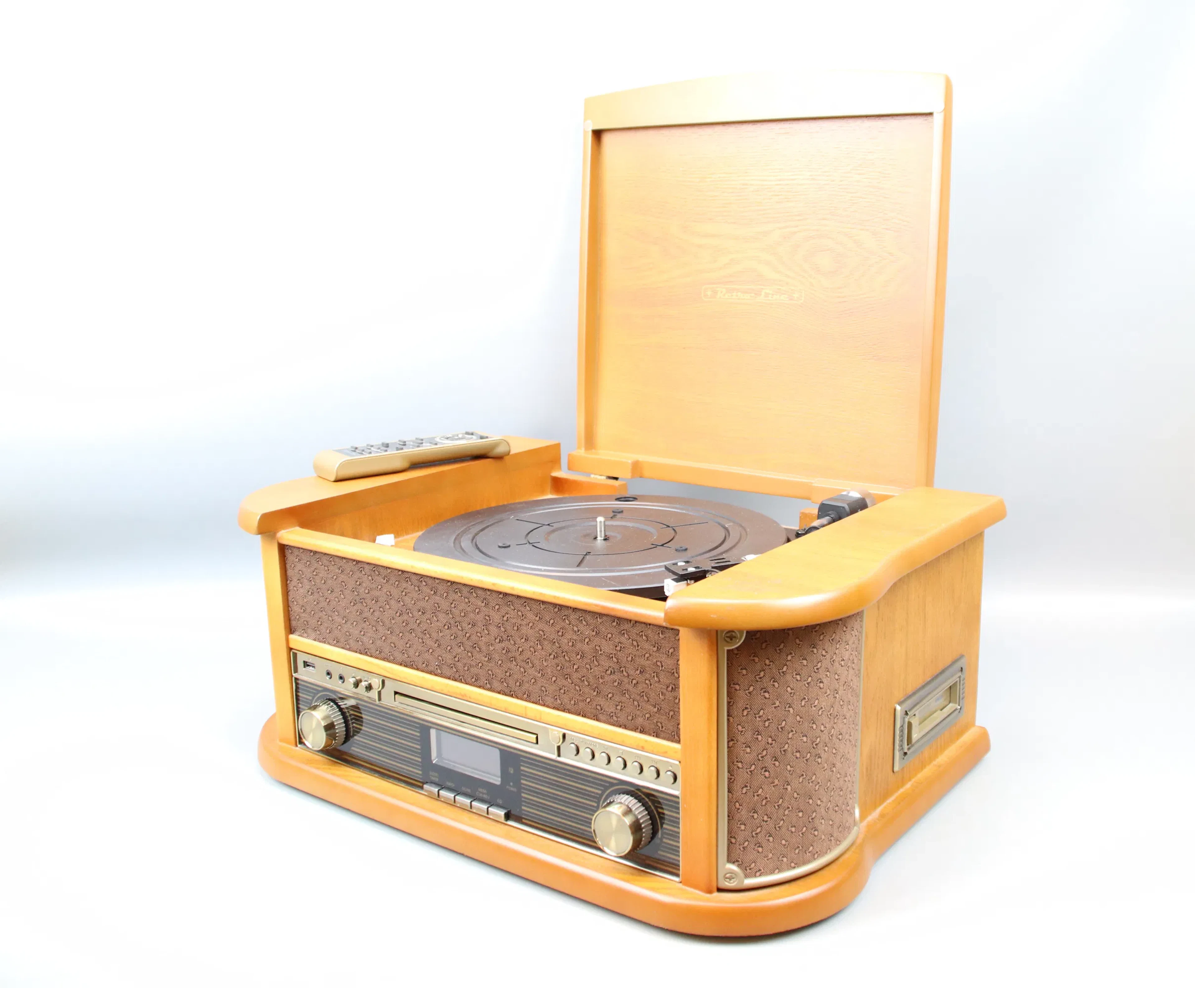 Retro Line Vintage Turntable, Wood.