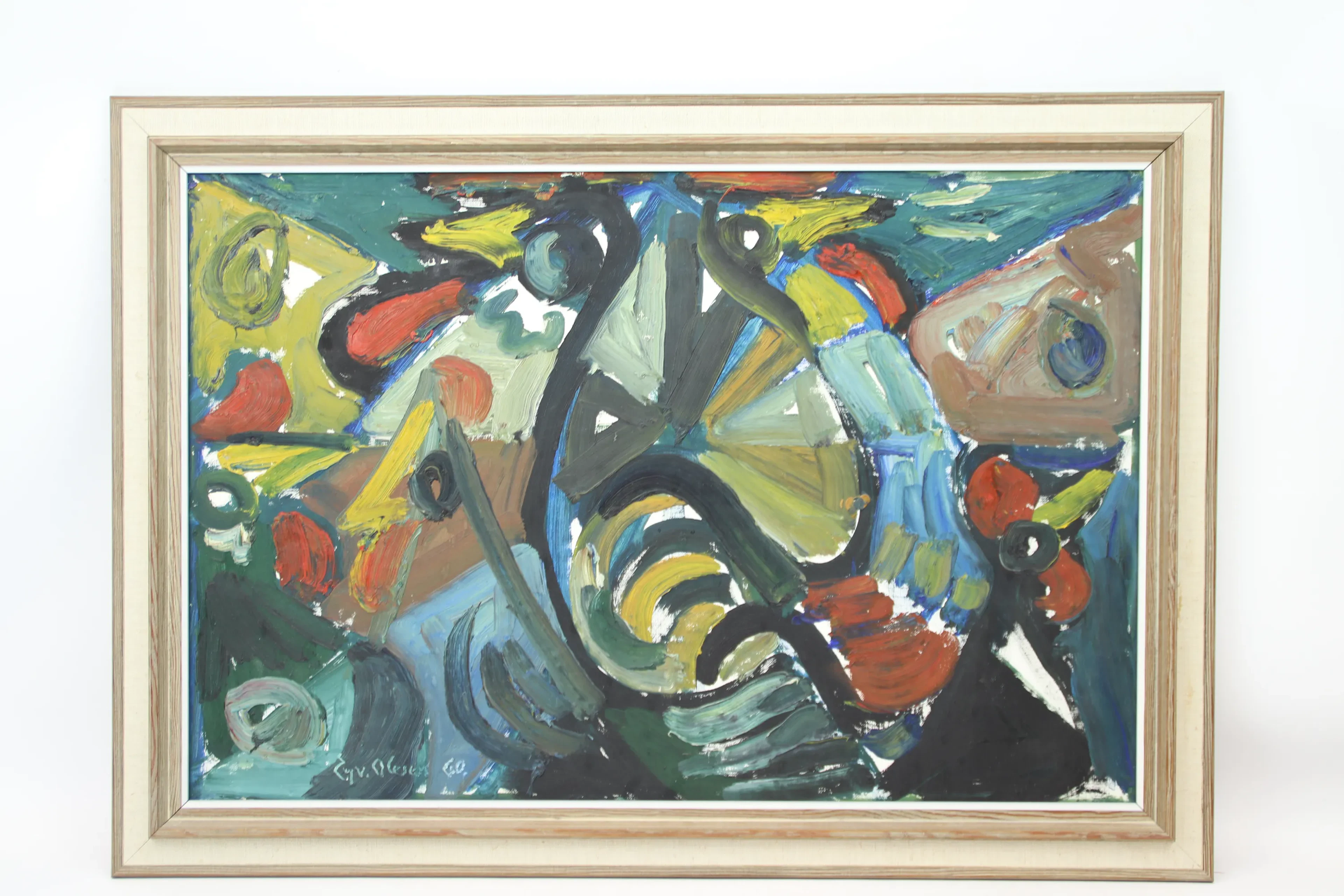 Eyvind Olesen, olio su tela, firmato, 1960.
