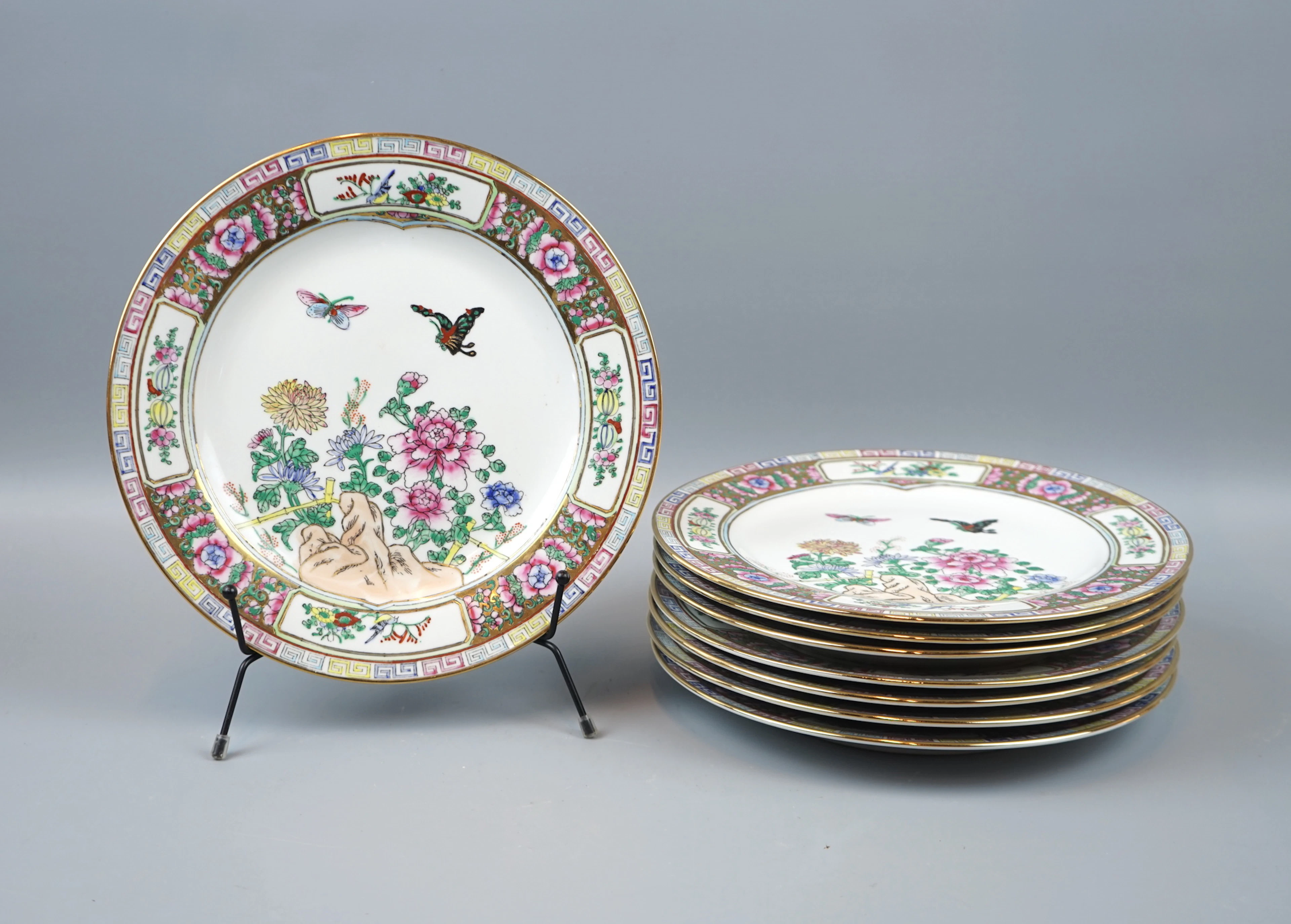 Platos de cena, 8 pieces, porcelana, porcelana.