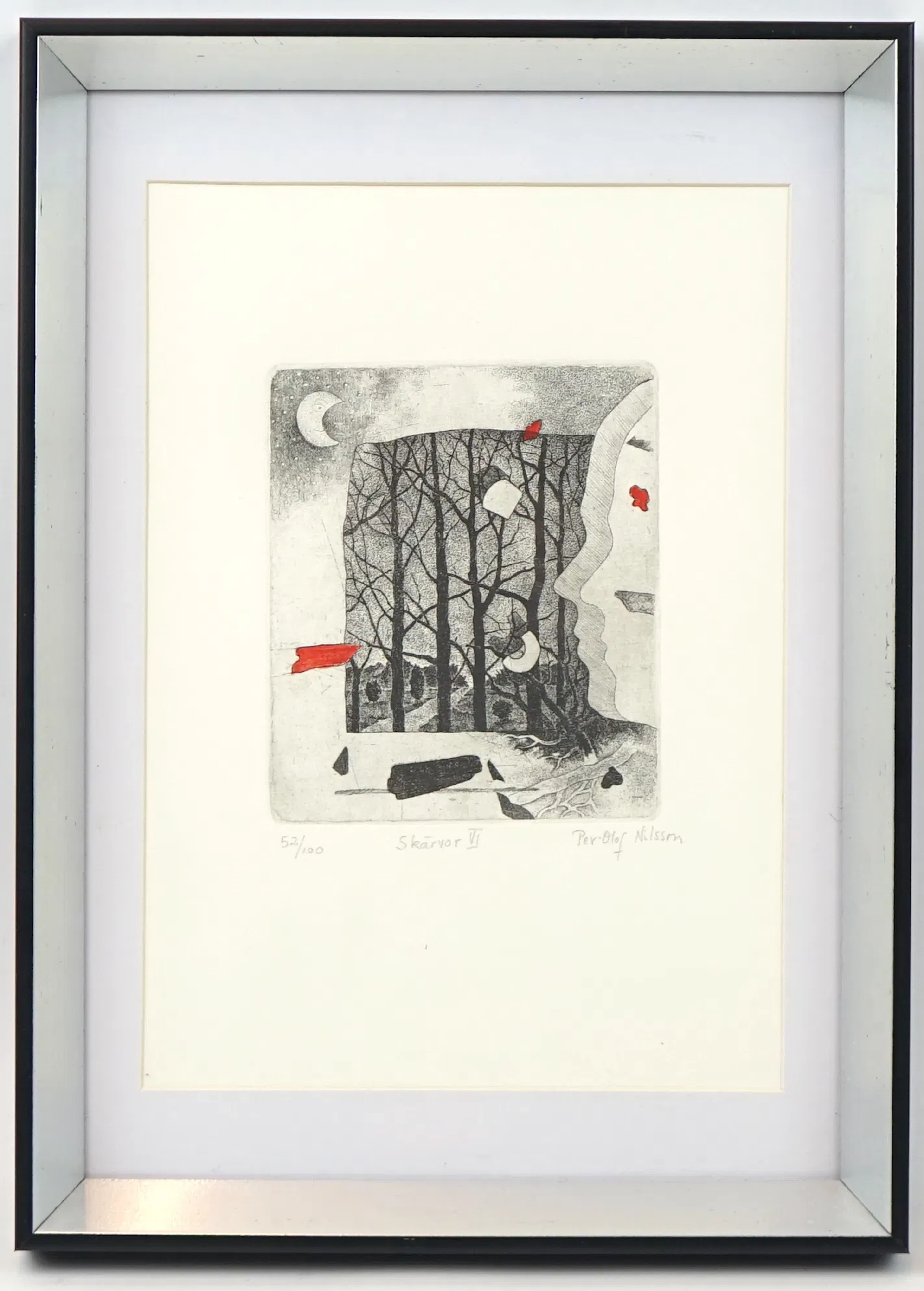 Per-Olof Nilsson, « Shards VI », gravure 52/100, signé.