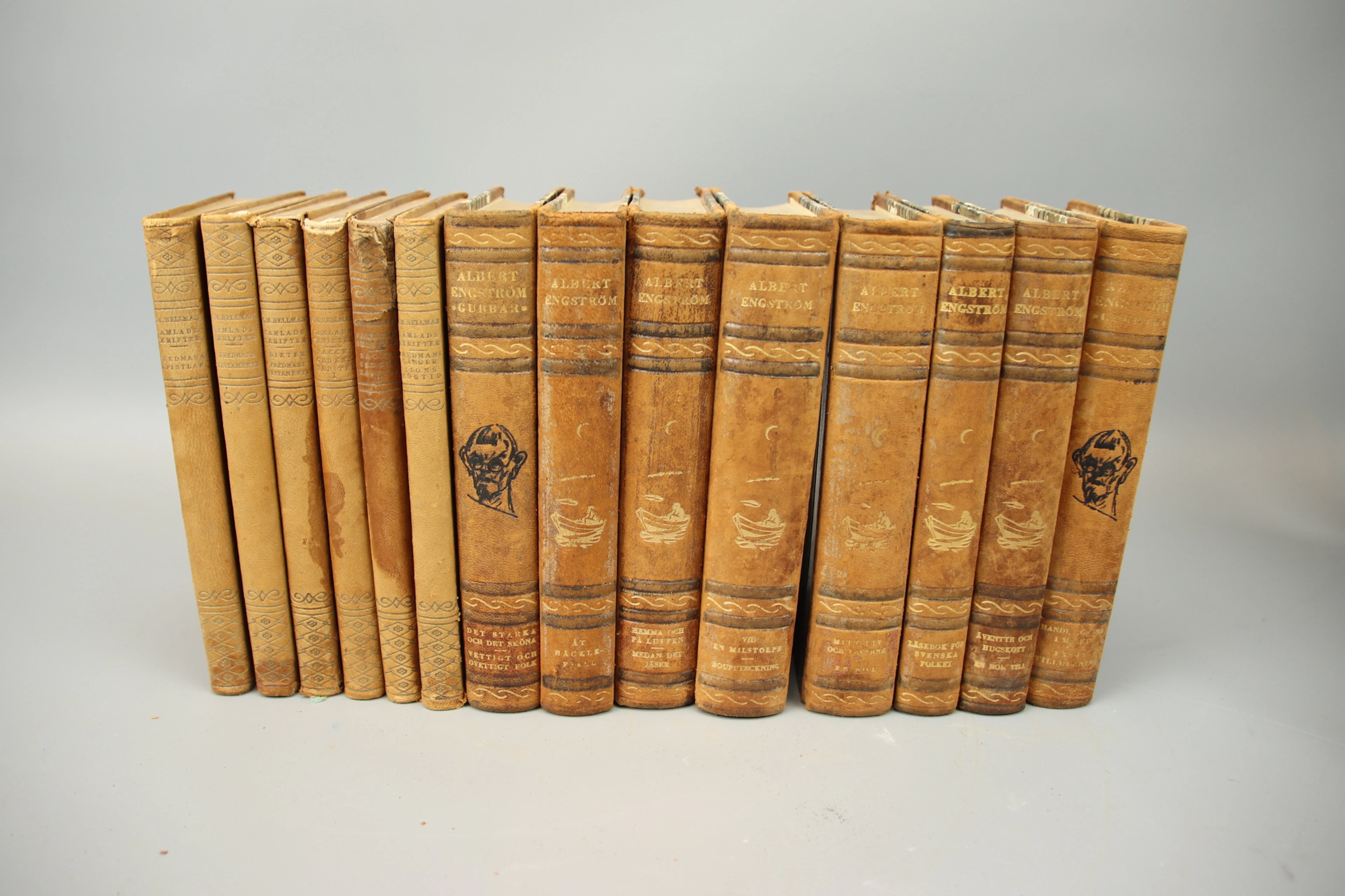 Books, 6+8 pcs, Carl Michael Bellman and Albert Engström. The Legacy of World Literature