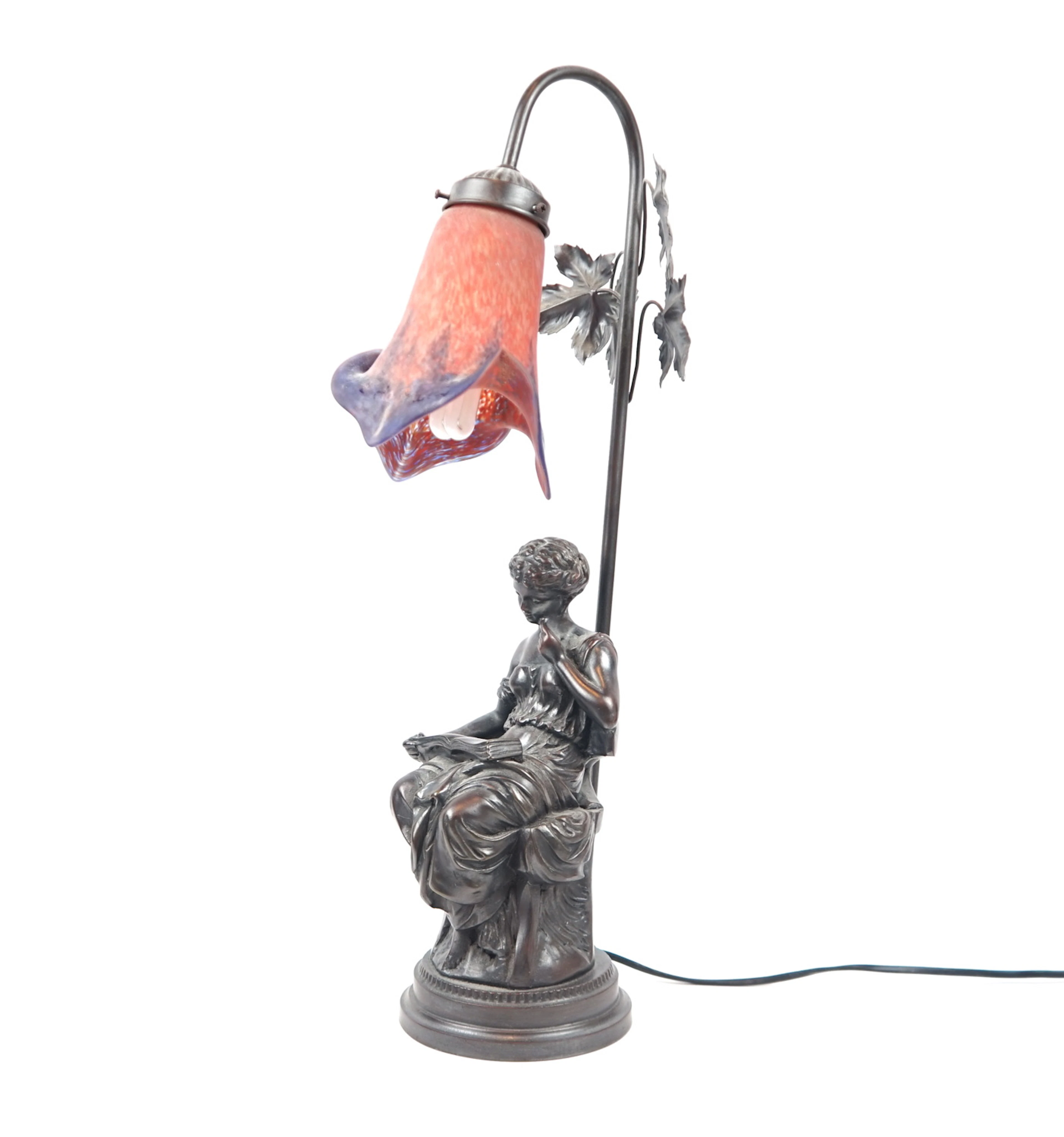 Lampe de table, messe en verre/art, contemporaine.