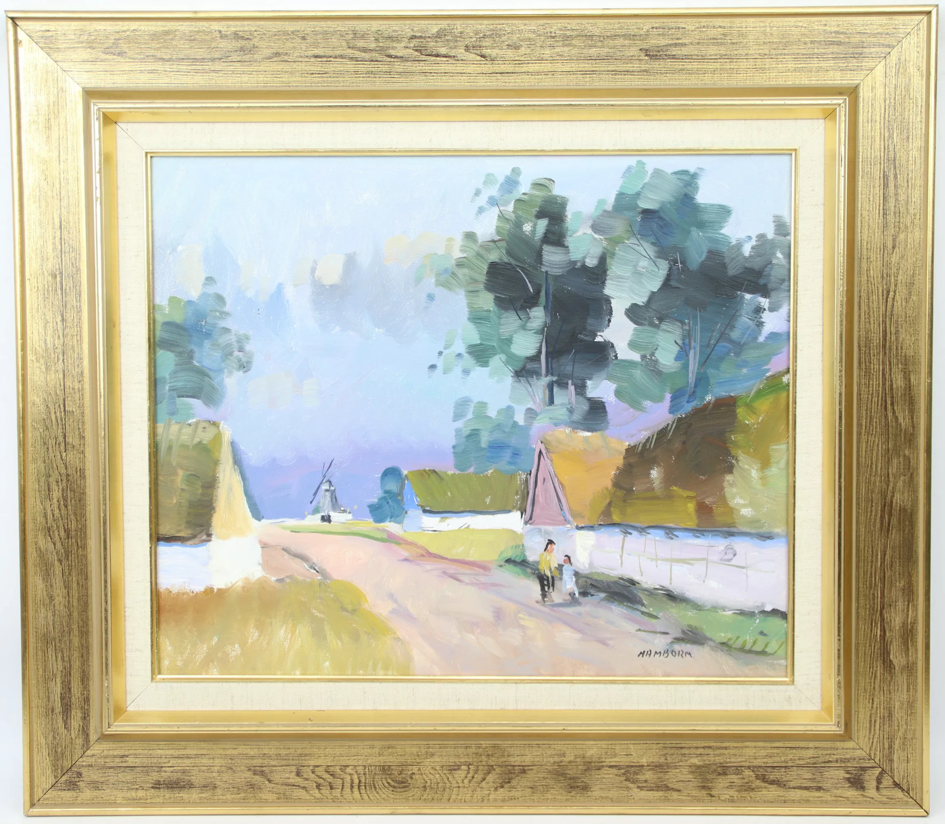 Knut Hamborn, olio su tela, firmato.