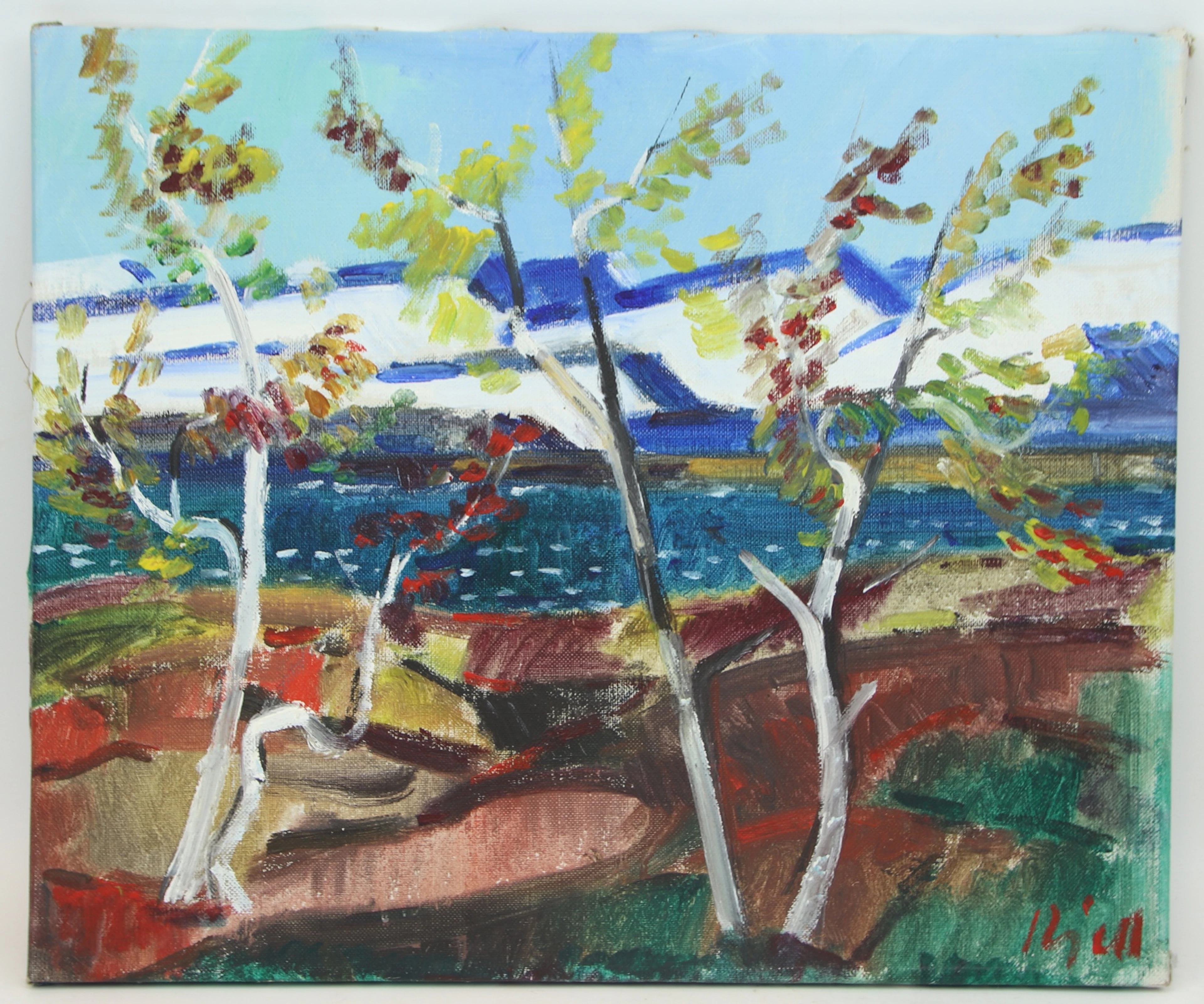 Kjell Leander-Engström, óleo sobre lienzo, firmado.