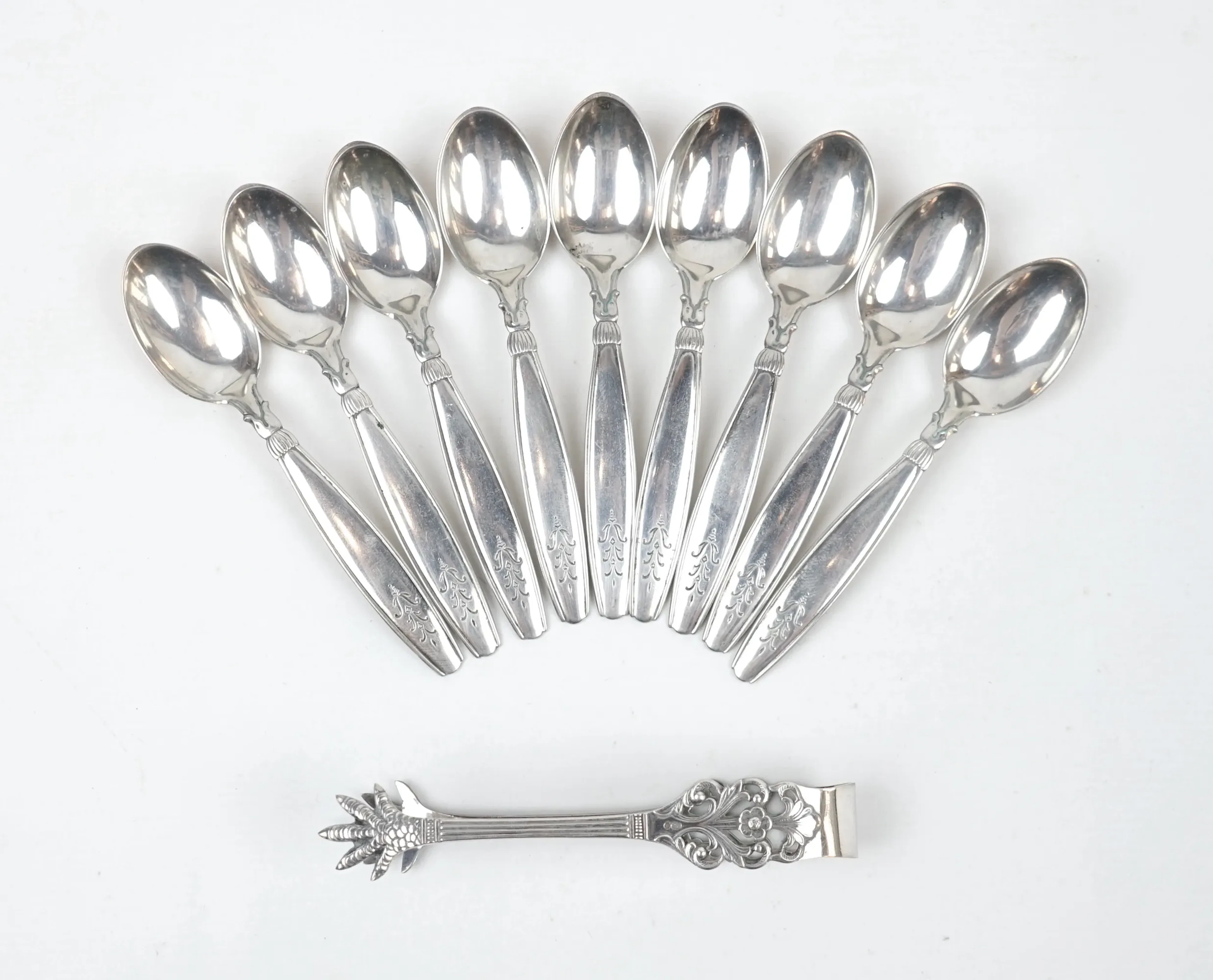 Mokka-Riegel und Zuckerkelp, 10 Stück, Silber.