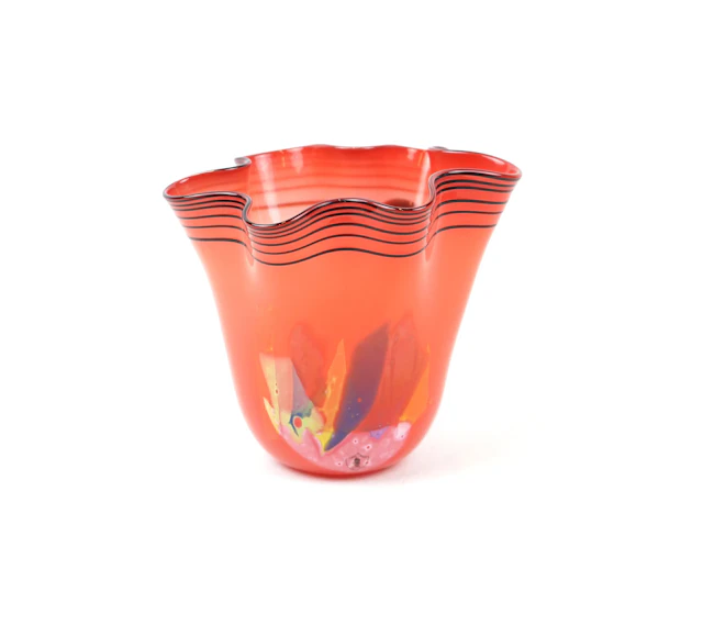 Carlos R. Pebaqué, a glass vase, Gullaskruf, signed.