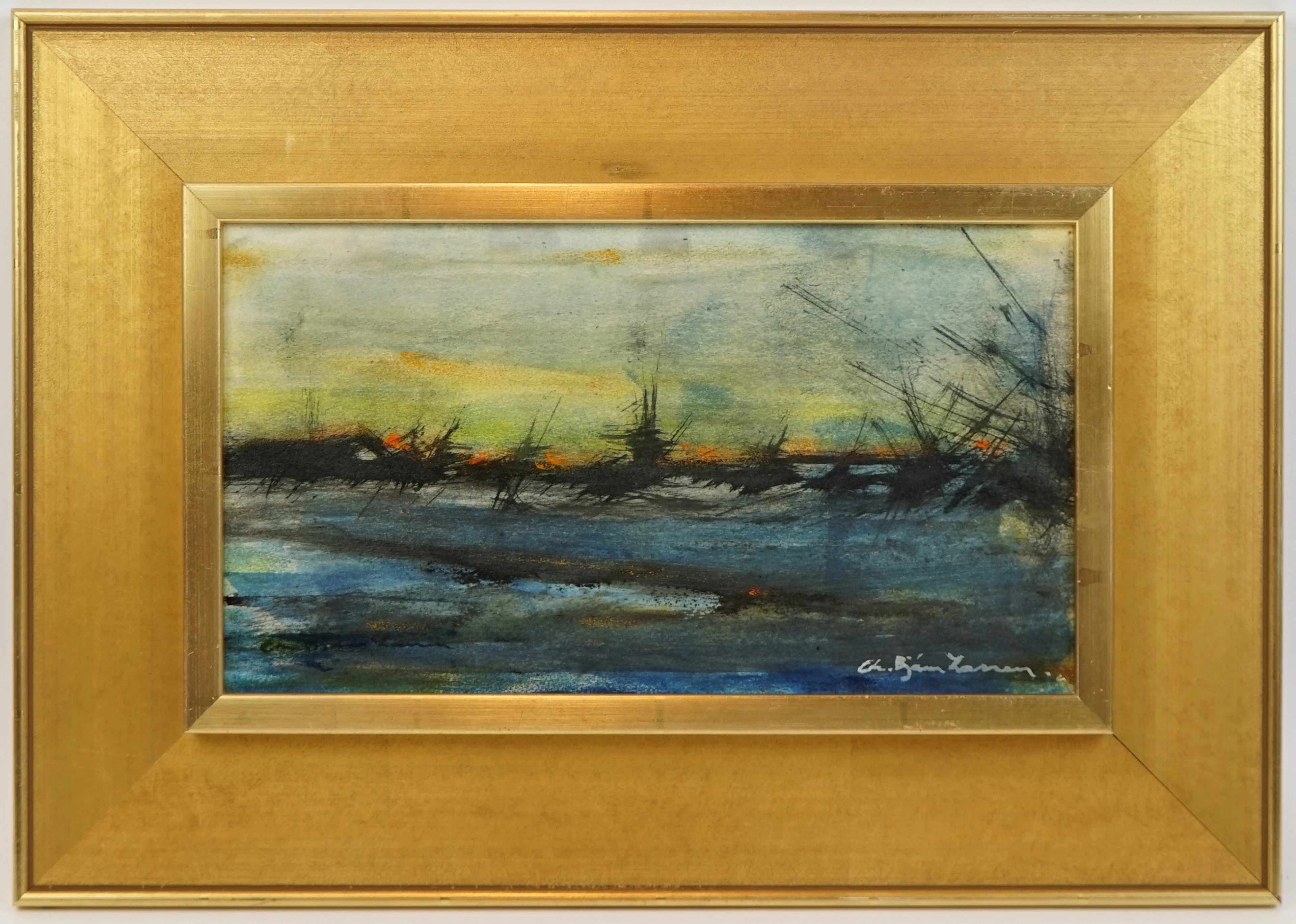 Christian Björn Larsen, oil on panel, signed.
