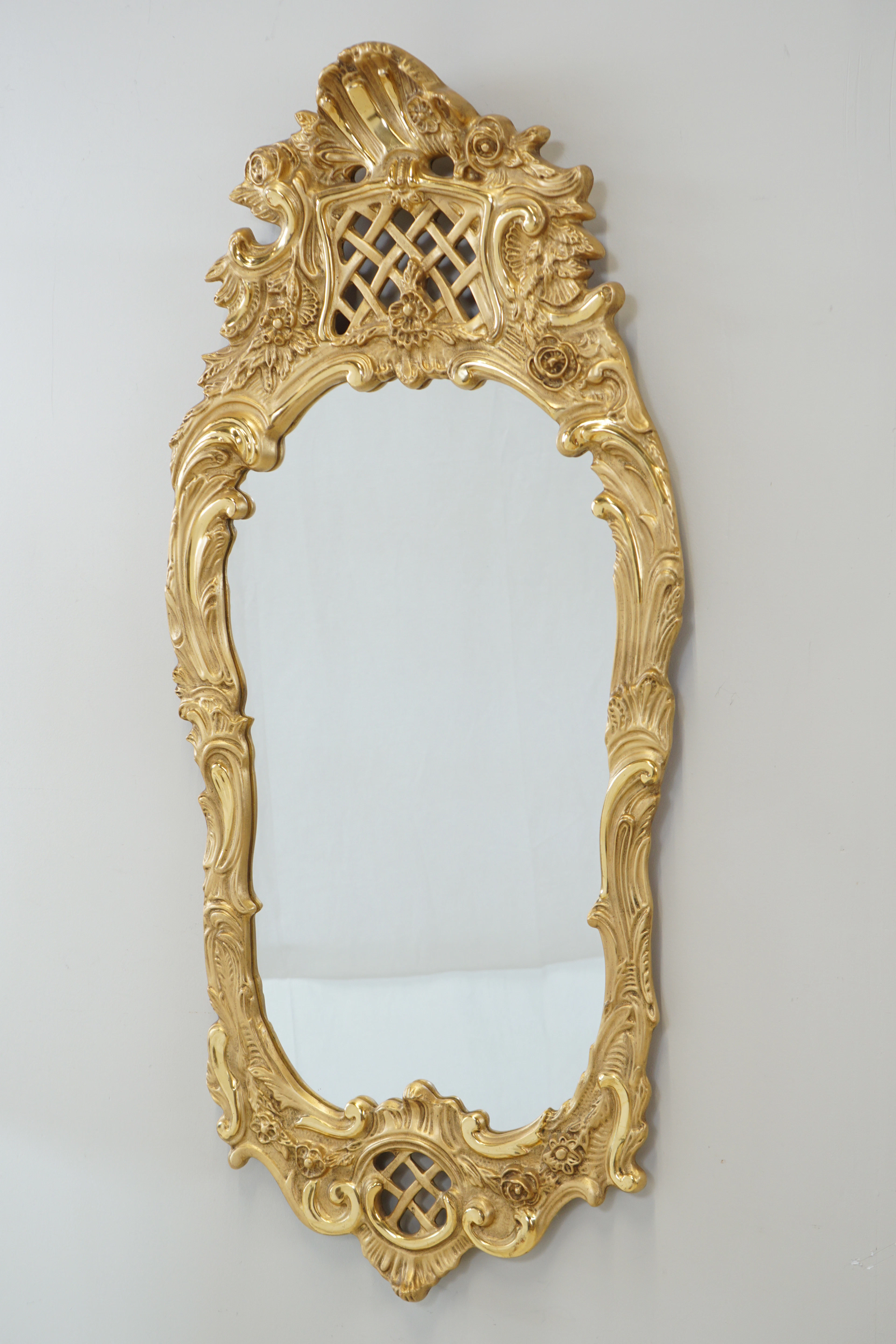 Specchio, stile rococò, dorato, cornice, 1900.