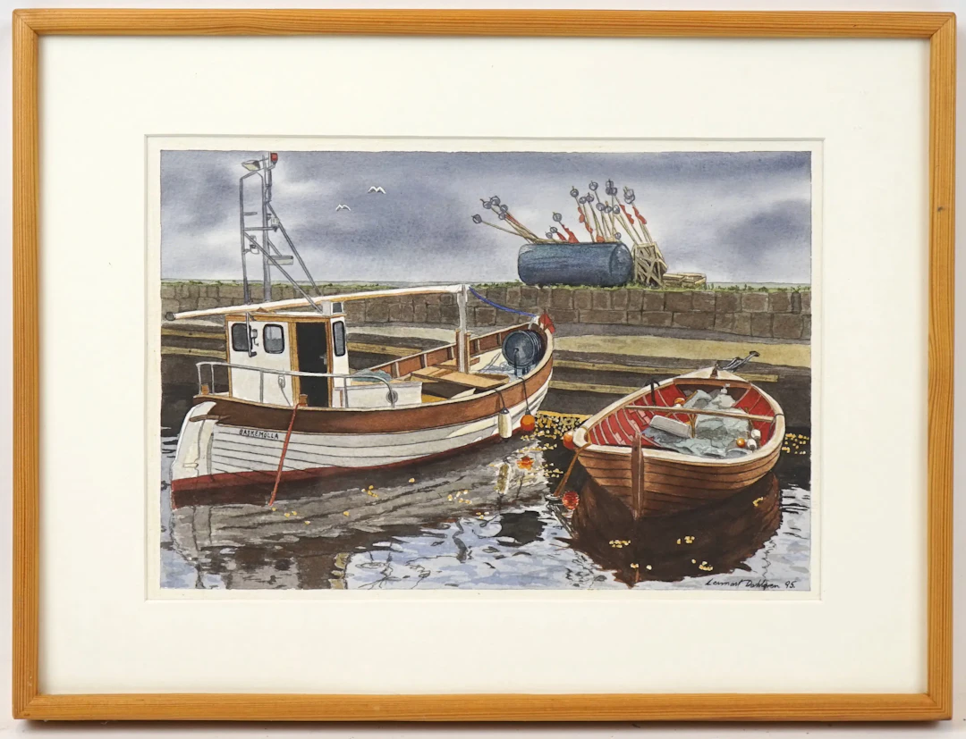 Lennart Dahlgren, acuarela, firmado, 1995.
