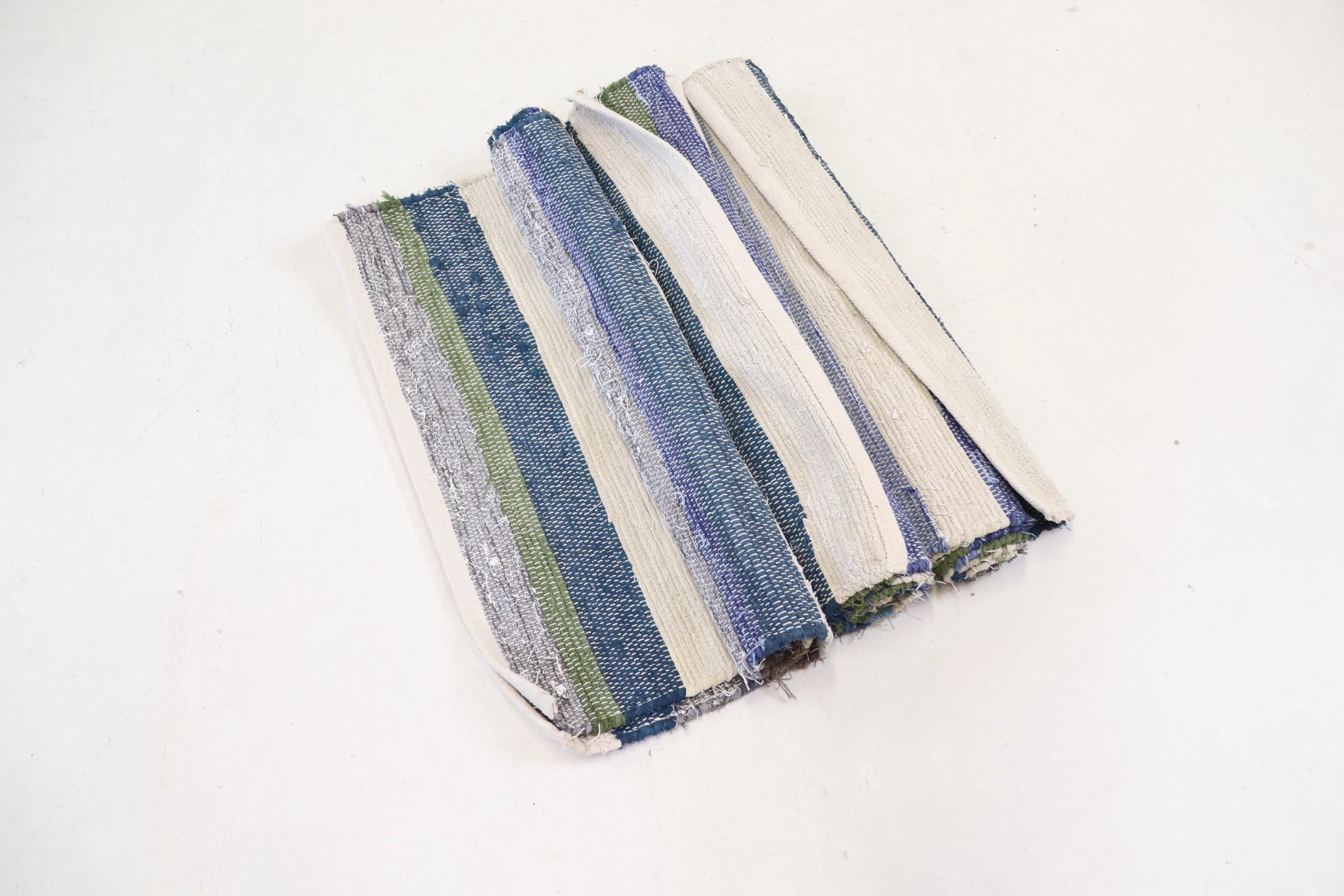 Alfombras de trapo, 3 piezas, textil.