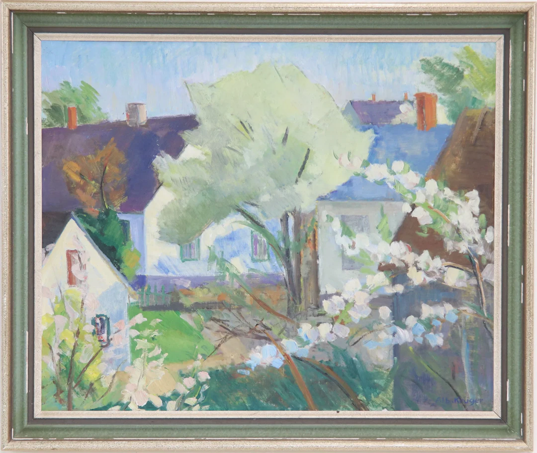 Albert Krüger, oil on panel, signed.