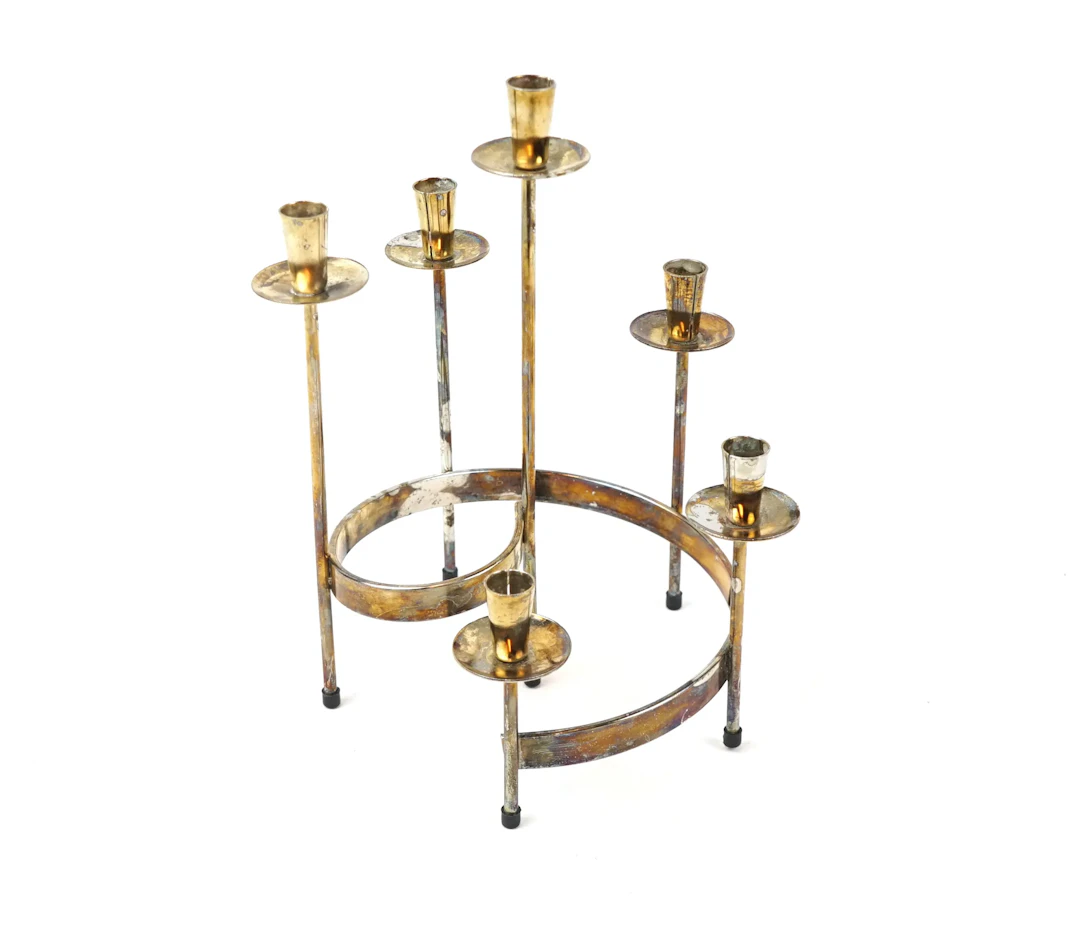 Gunnar Ander, ljusstake, mässing, ''Spiral'', Ystad-Metall.