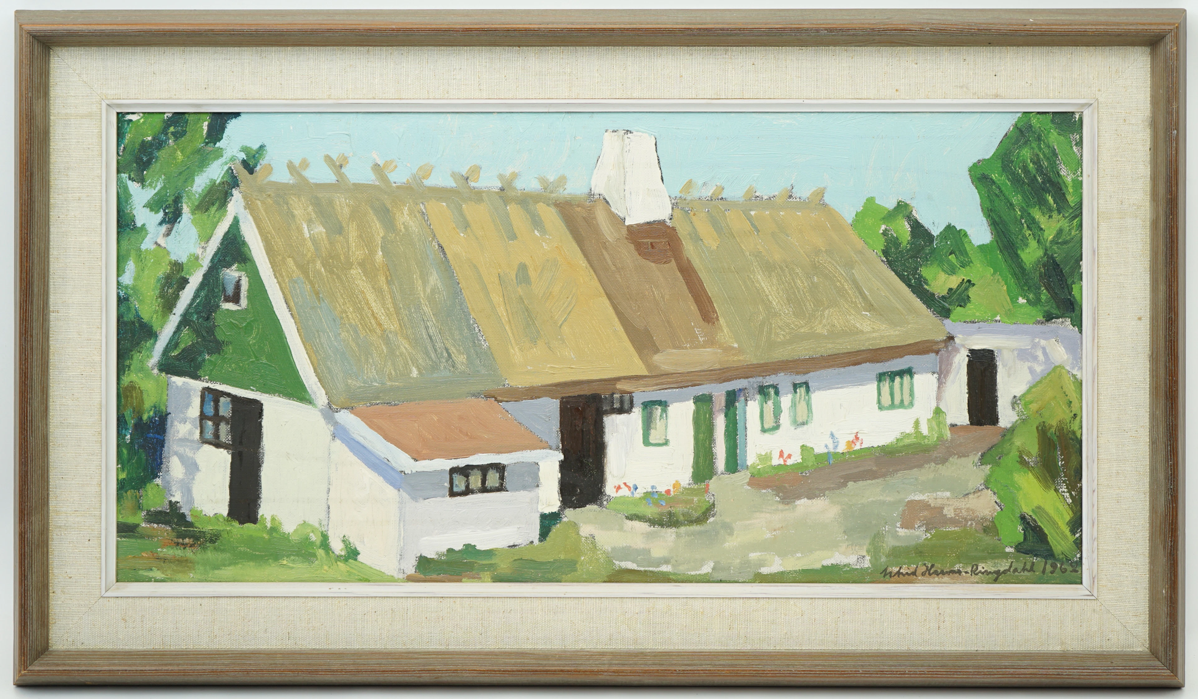 Astrid Harms-Ringdahl, « La maison d’été de Dag Hammarskjöld », huile sur toile