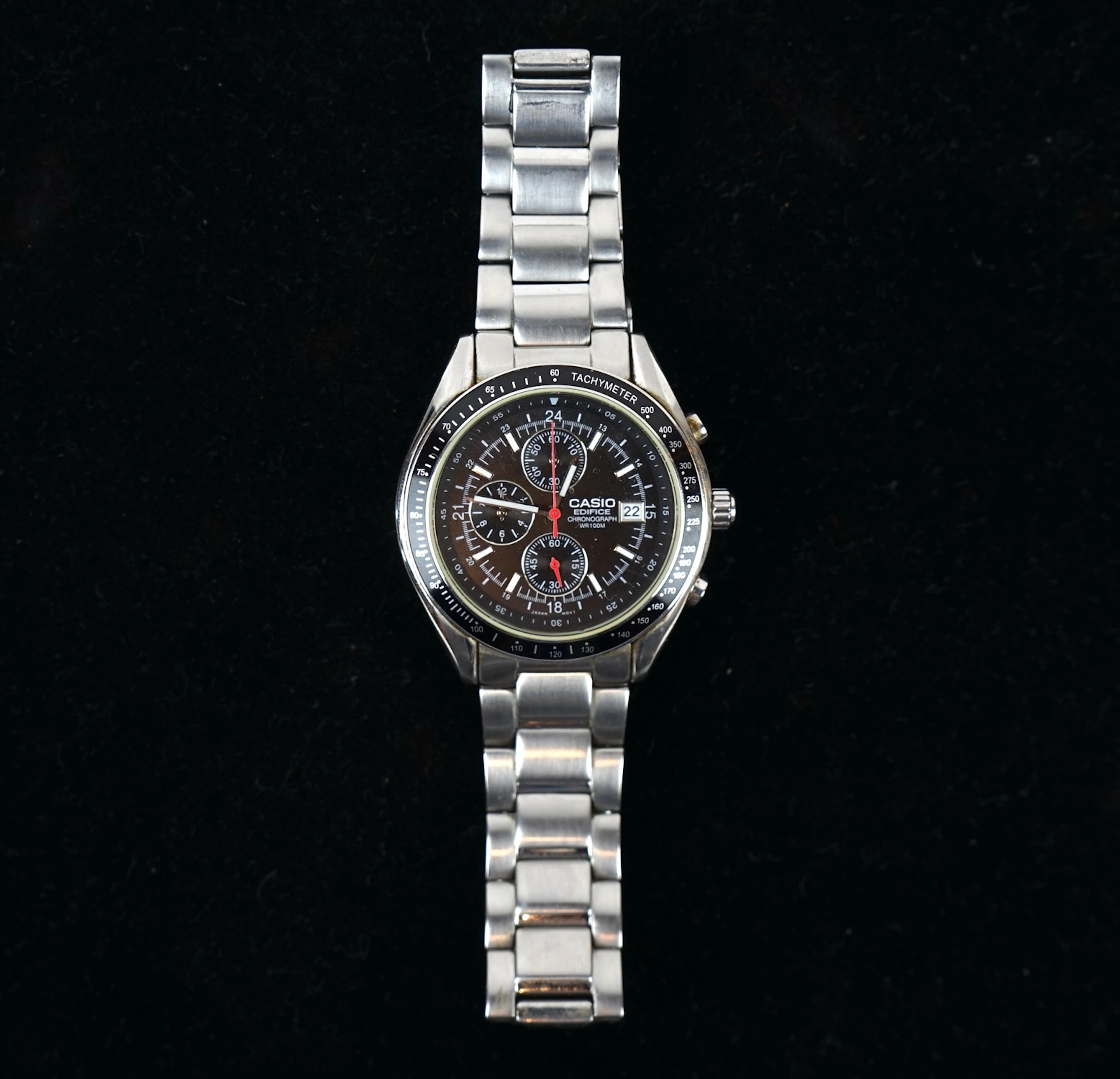 Reloj de pulsera masculino, cronógrafo Casio Edifice, WR100M.
