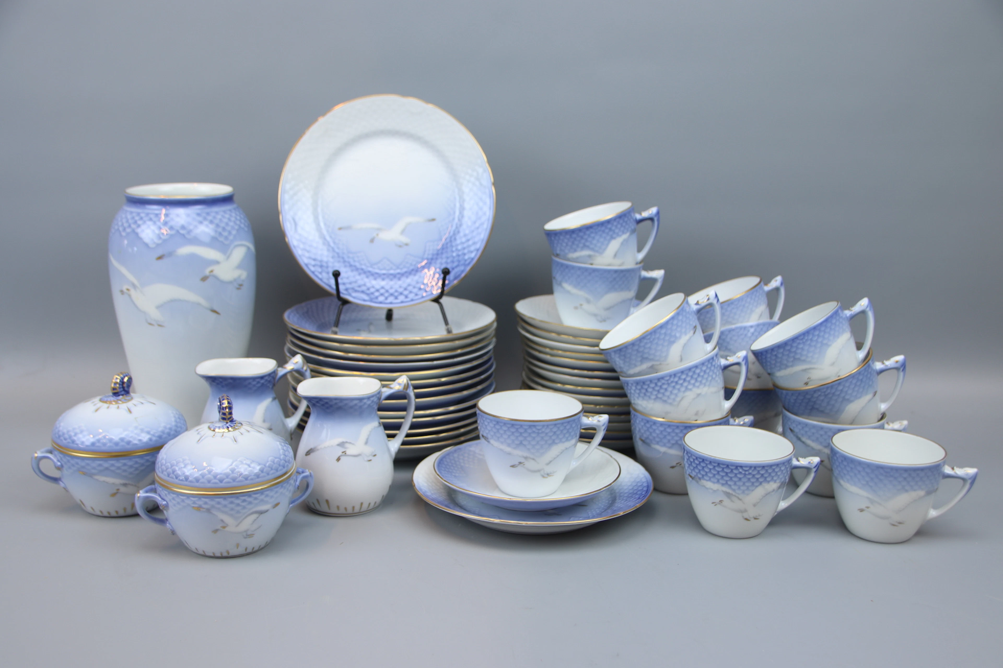 Coffee set, 34 pieces, porcelain, "Måsen", Royal Copenhagen.