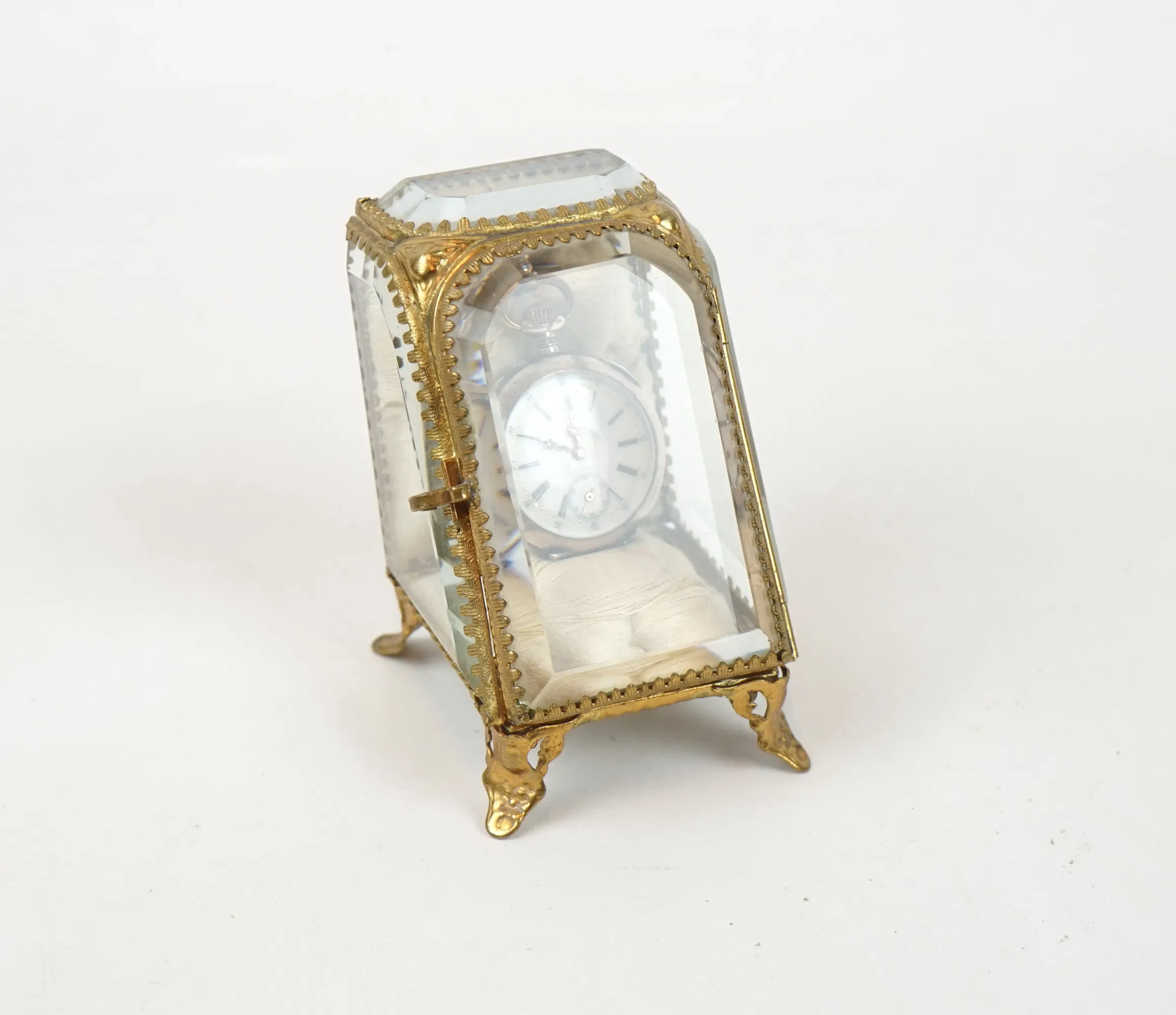 Reloj de bolsillo, de mujer, 800 plateado, con piel de reloj, Galonnié.