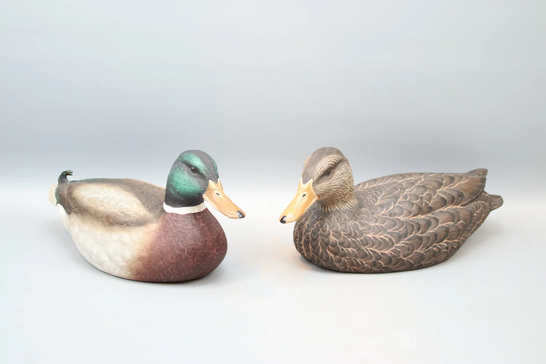 Ducks, 2 pieces, ceramic, signed.