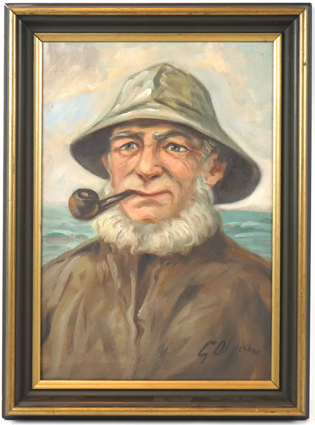 Artista no identificado, óleo sobre lienzo, firmado G. Olsson.