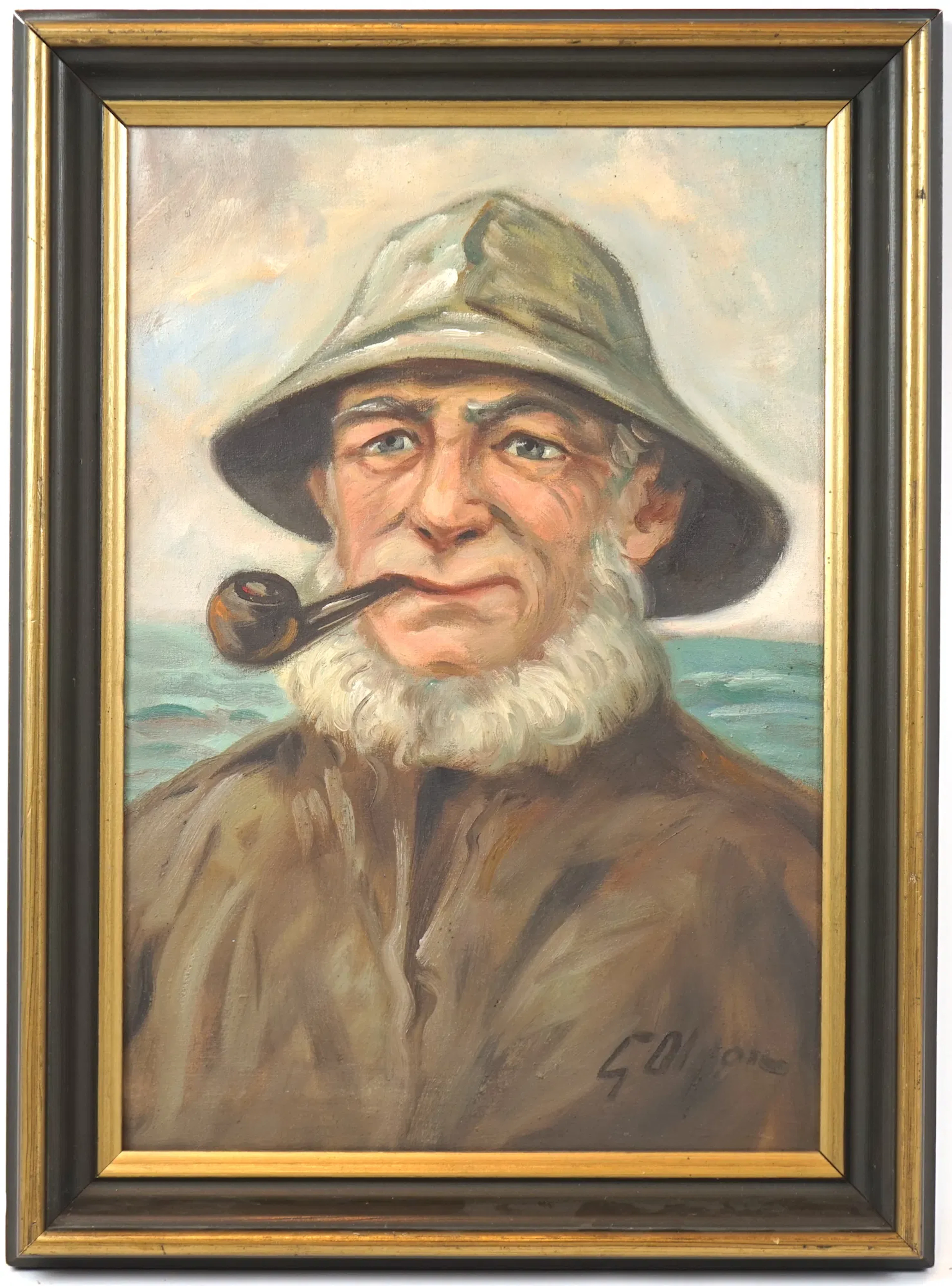 Artista no identificado, óleo sobre lienzo, firmado G. Olsson.