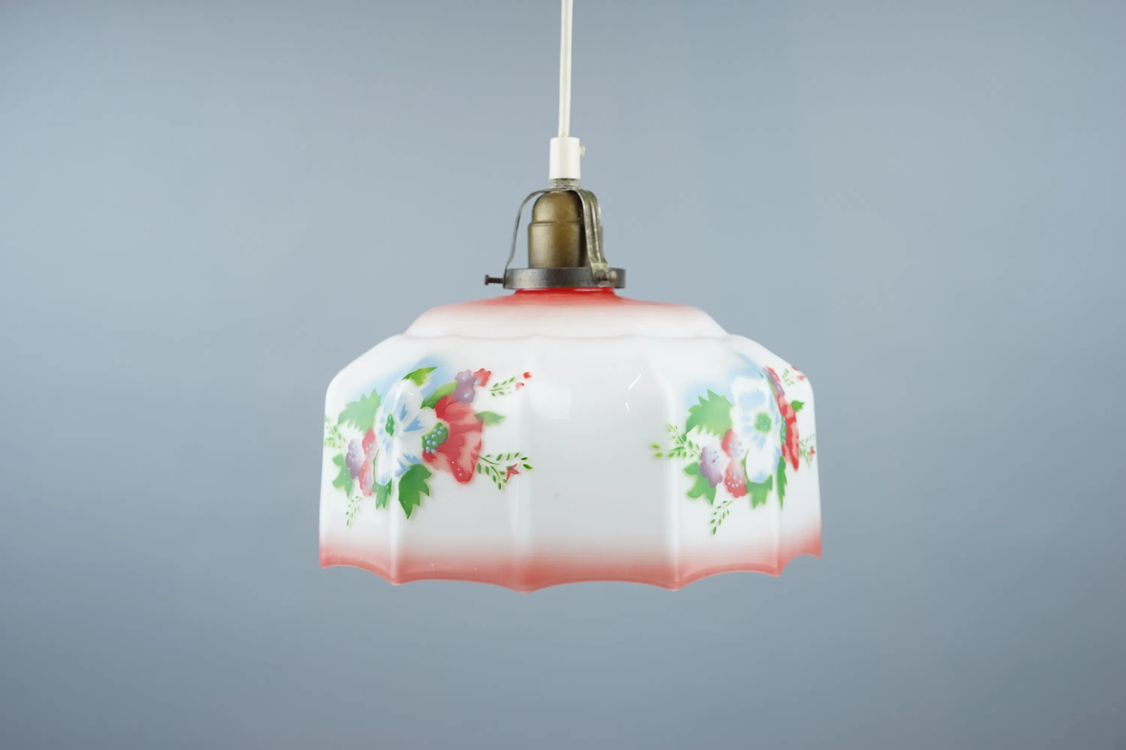 Ceiling lamp, glass/metal.