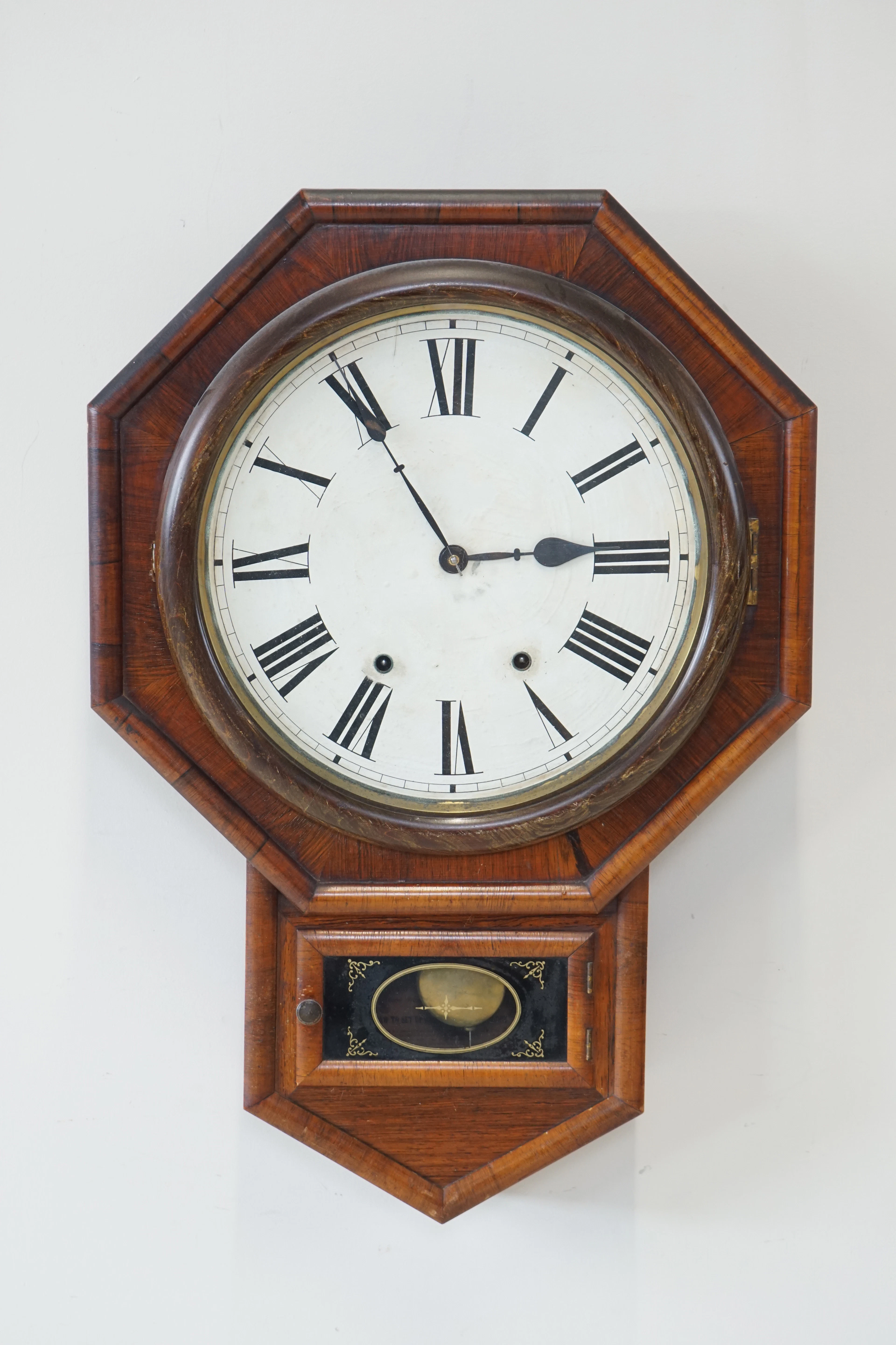 Orologio a goccia, legno/vetro, The Ansonia Clock Company, 1900.