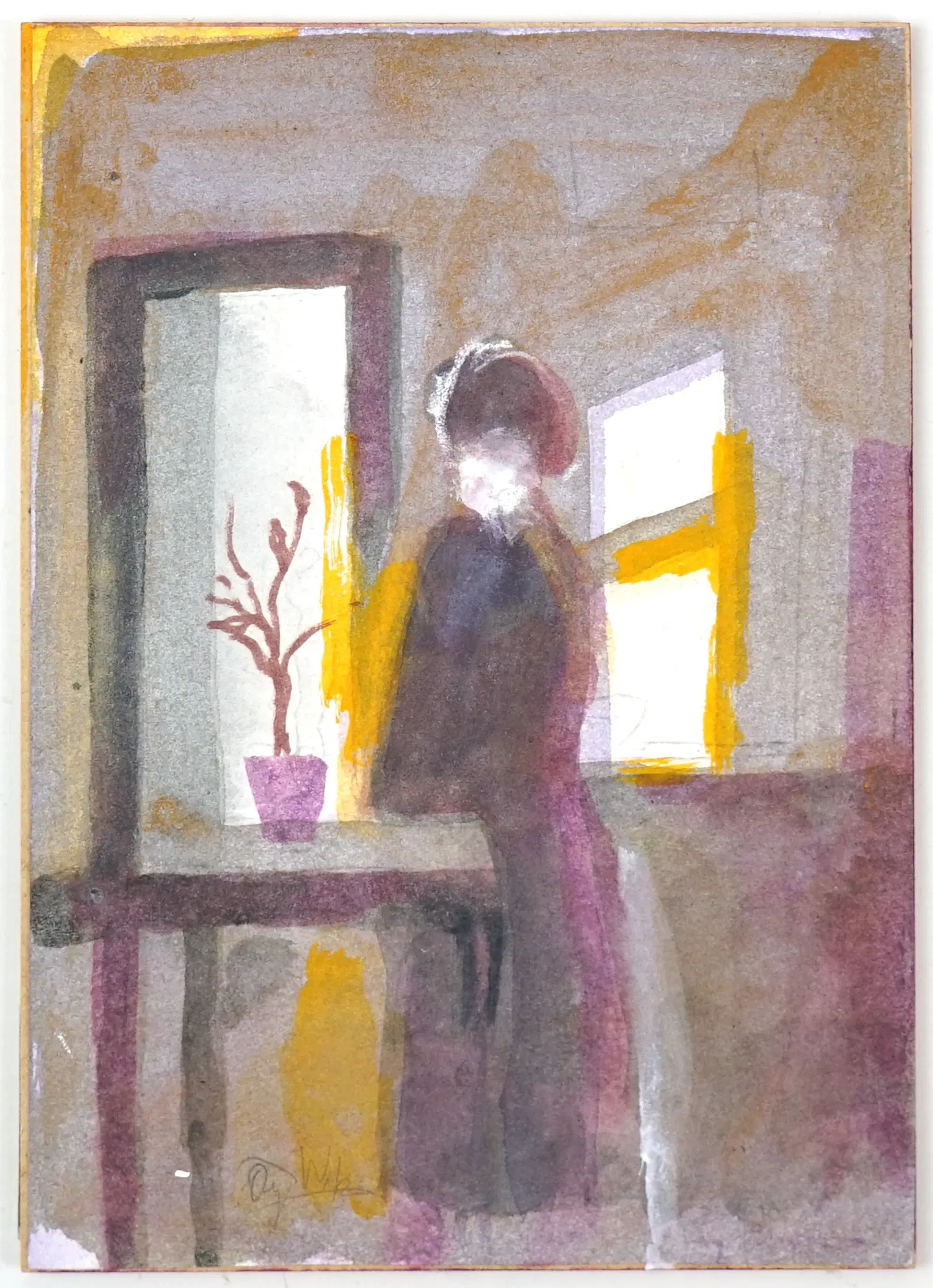 Örjan Wikström, ''Reflections'', acrylic on paper pasted on a panel