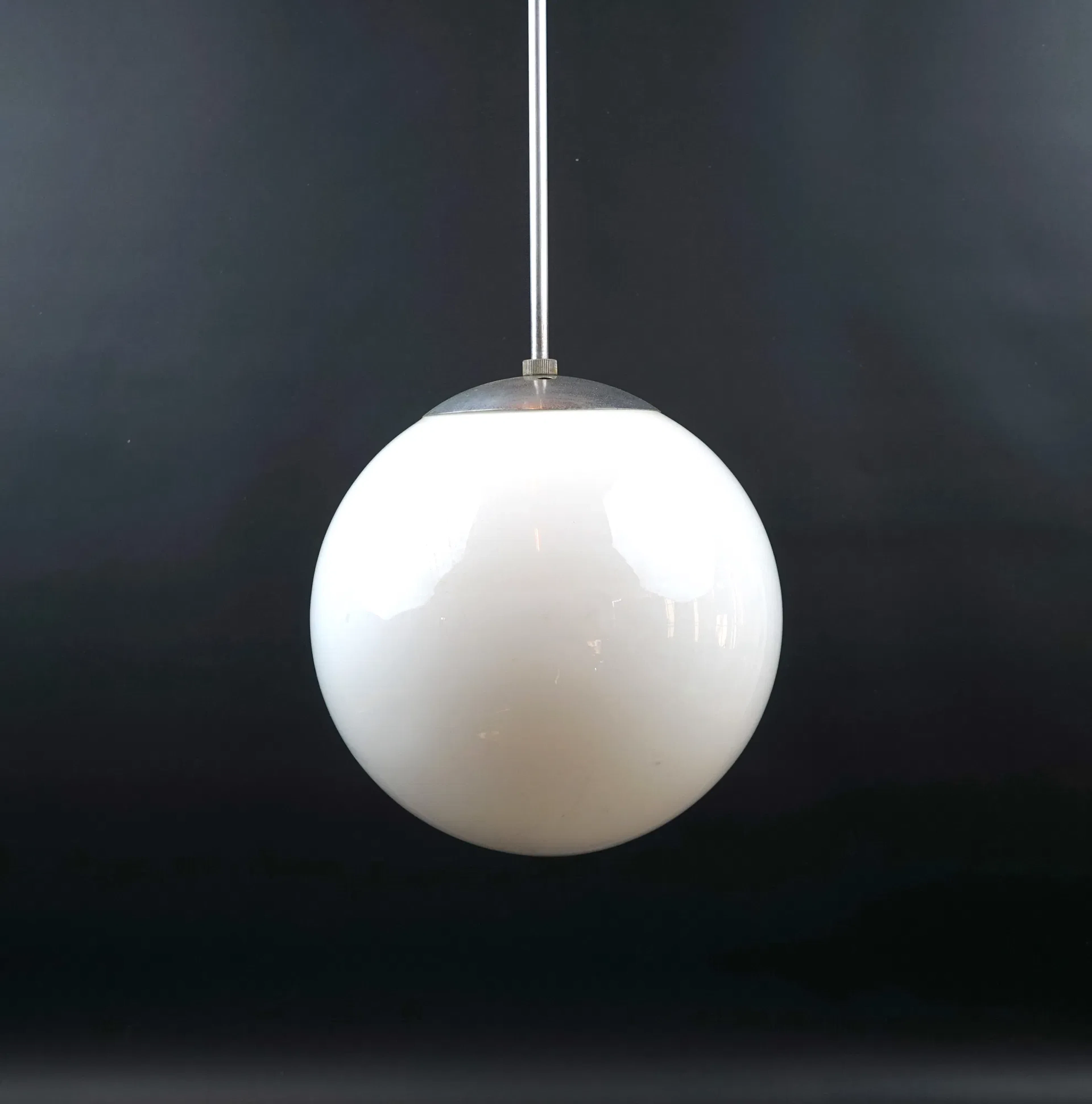 Ceiling lamp, glass/metal.