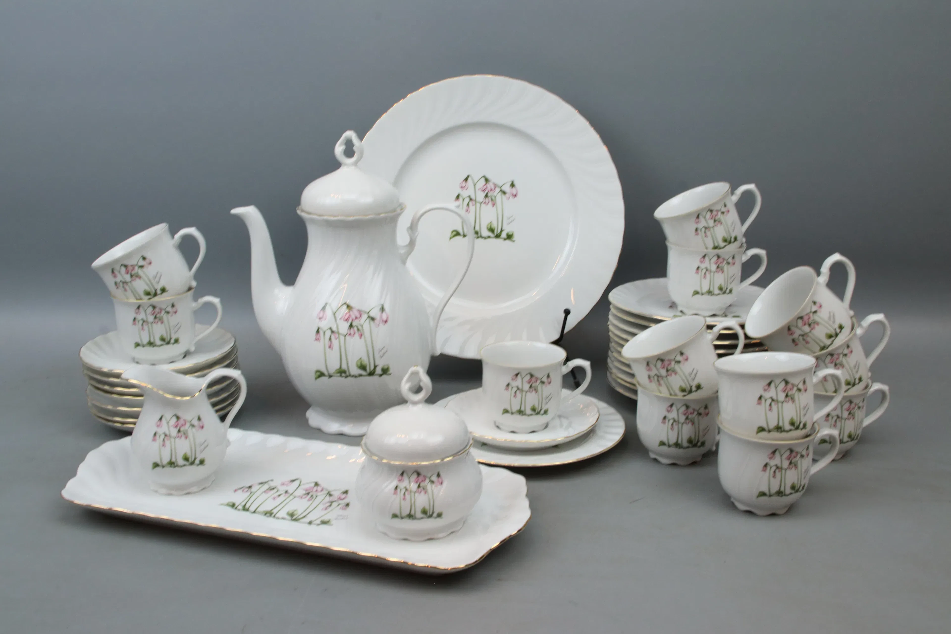 Coffee set, 25 pieces, porcelain, Seltmann Weiden, Bavaria, Germany.