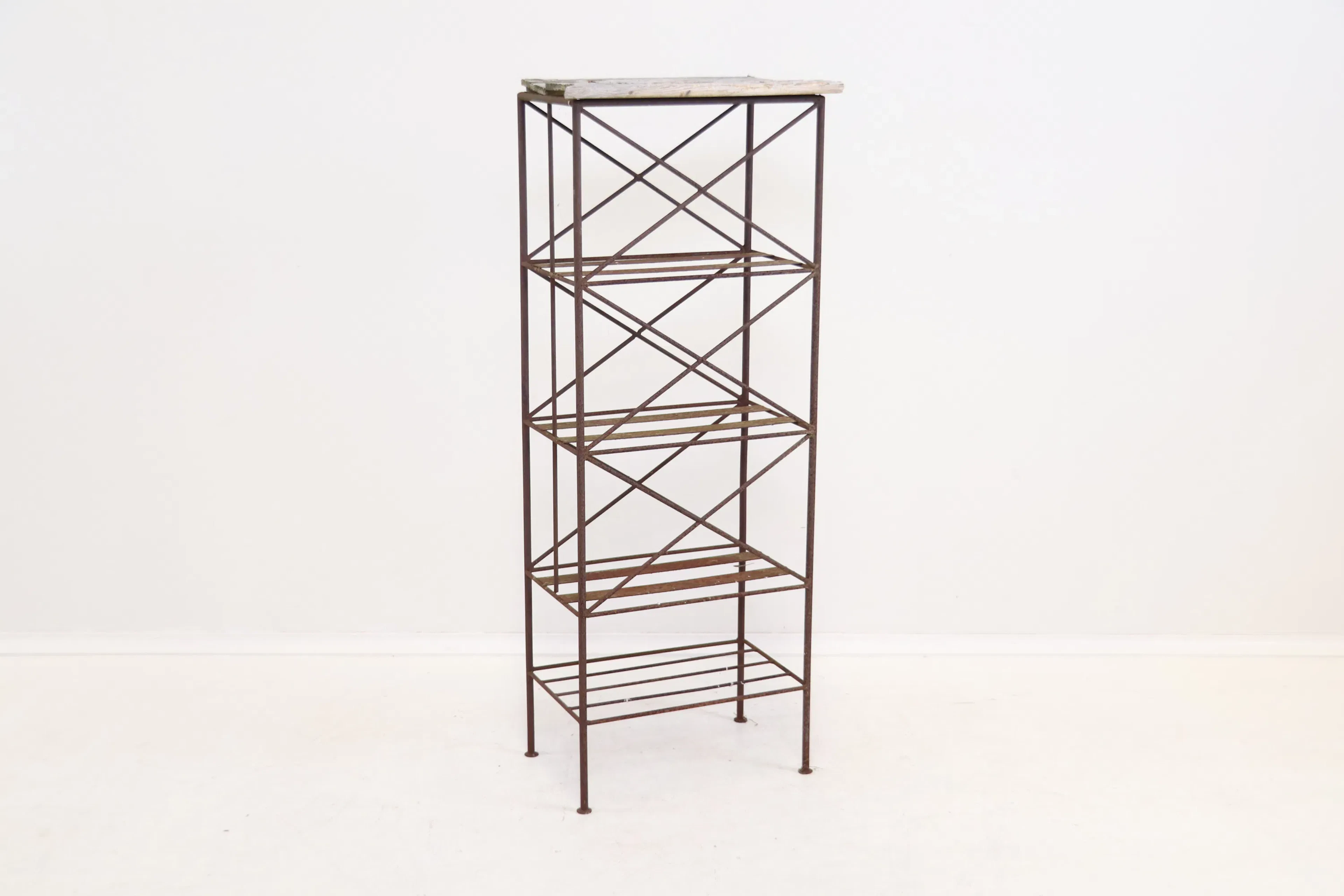 Scaffale, ferro battuto/legno.