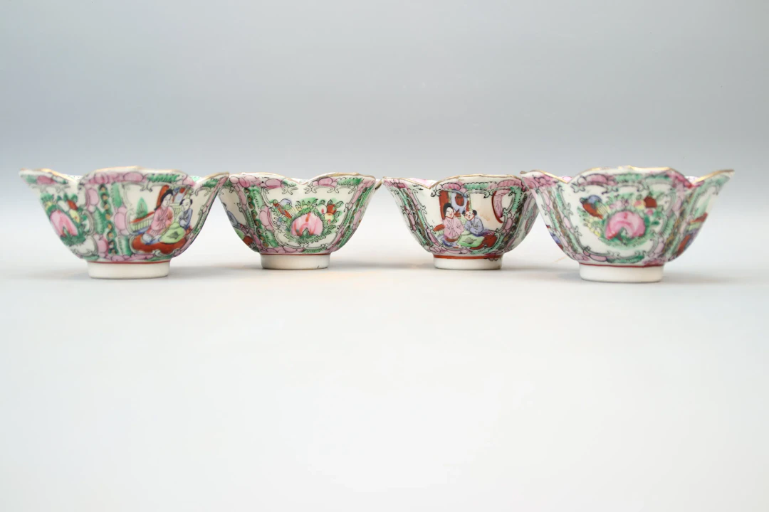 Bowls, 4 pcs, porcelain, China.
