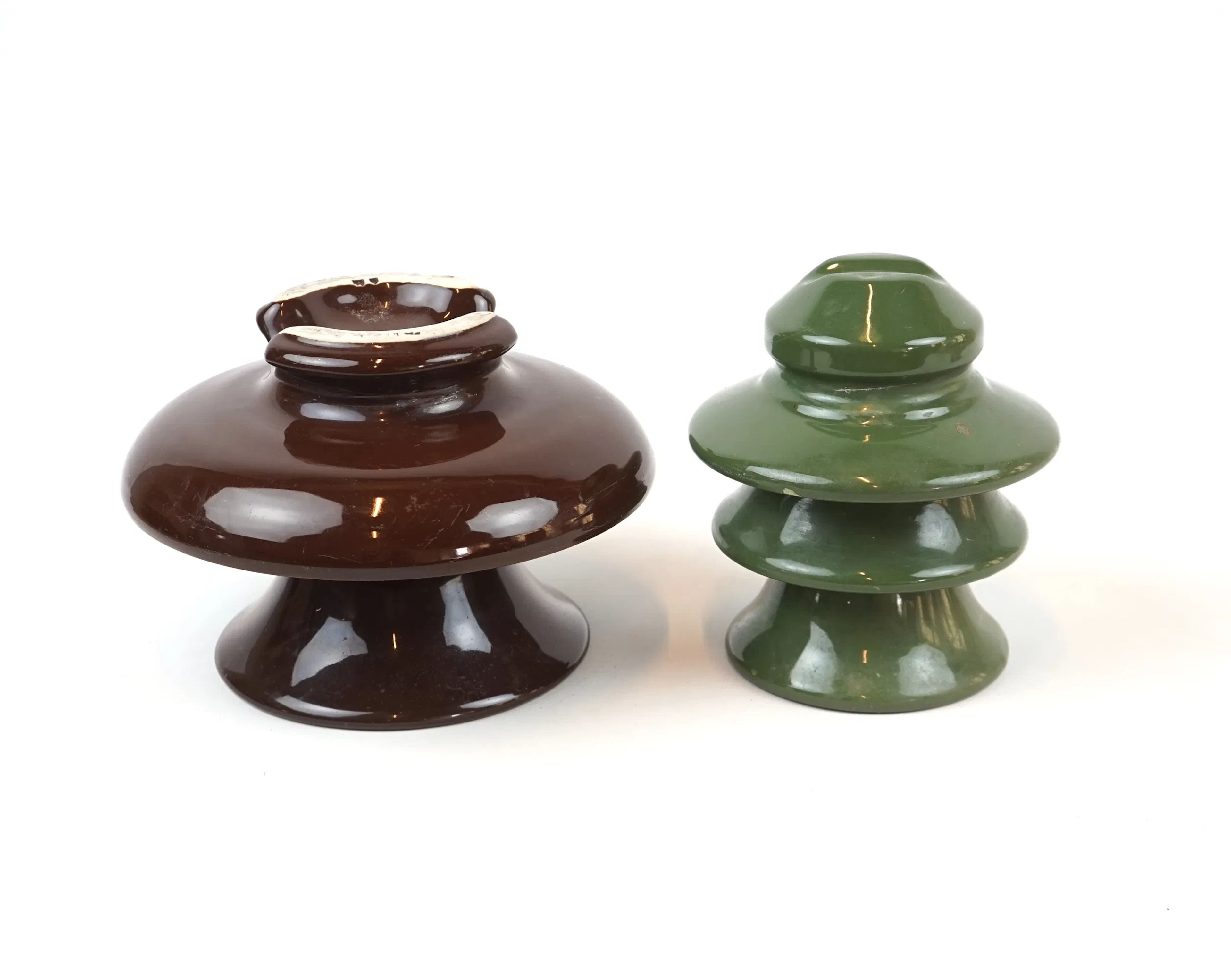 Insulators, 2 pcs, porcelain.