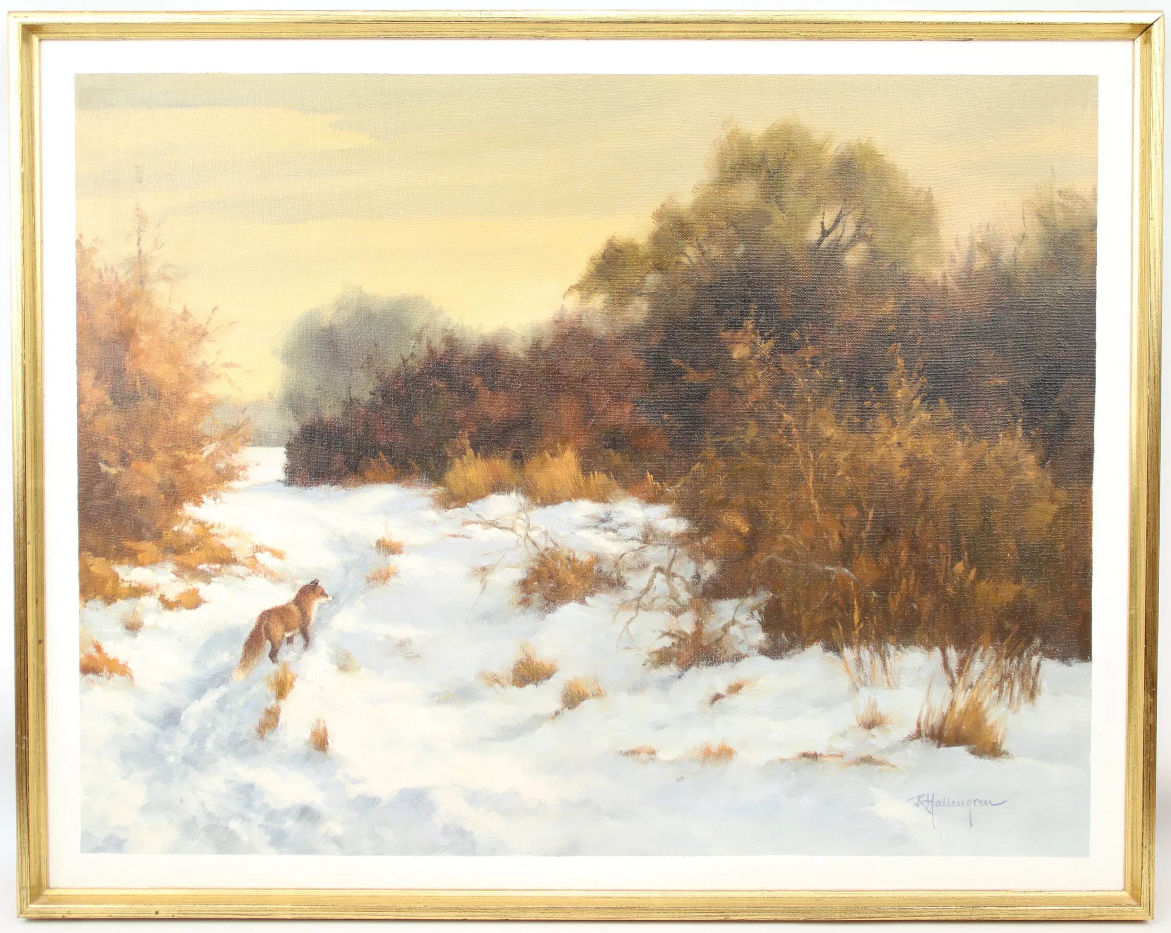 Rolf Hallengren, olio su tela, firmato.