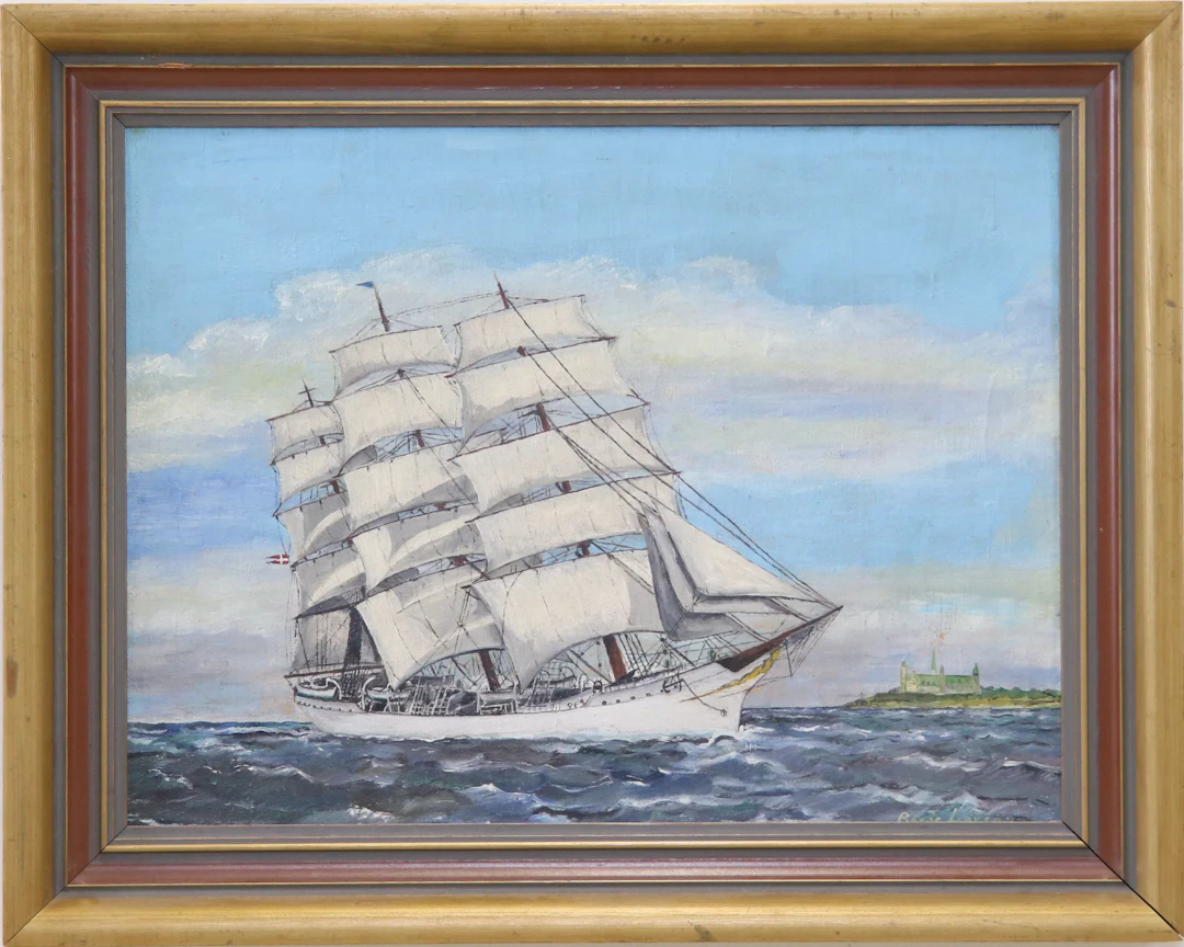 Unidentified artist, marine painting, oil on canvas, signed Börje