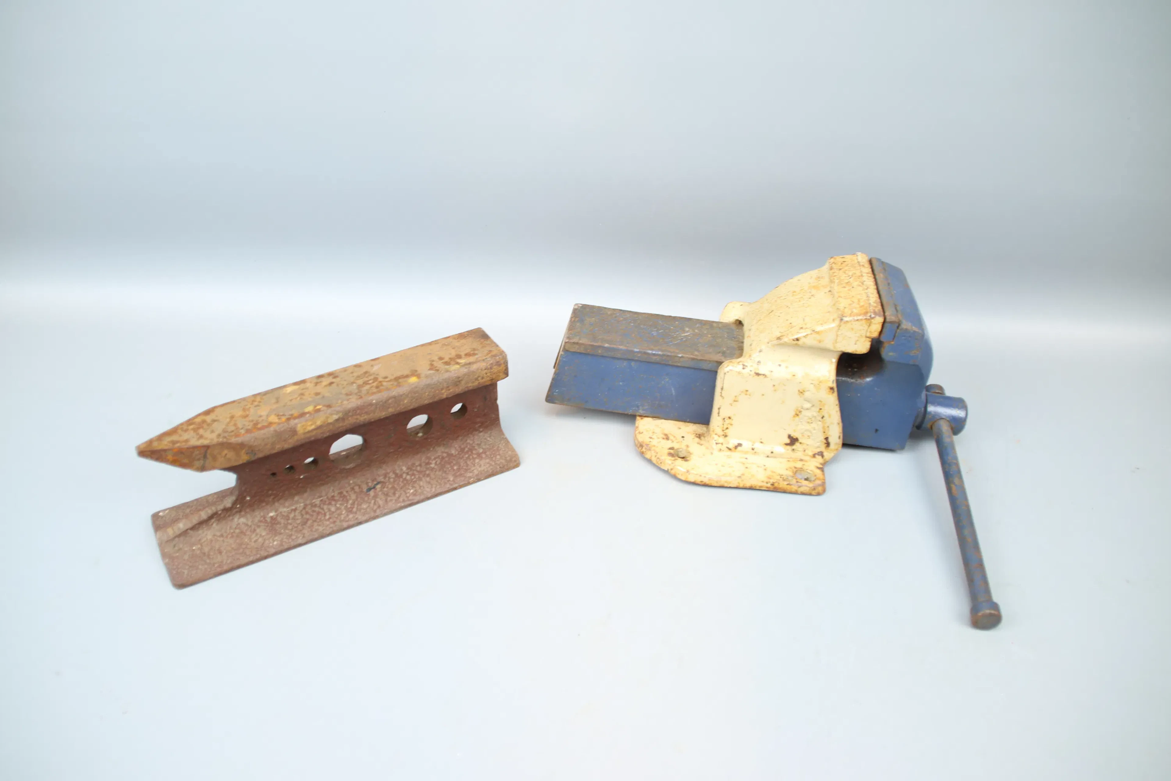 Vice & anvil, metal.