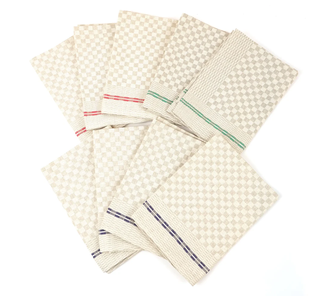 Towels, 9 pcs, cotton/linen.