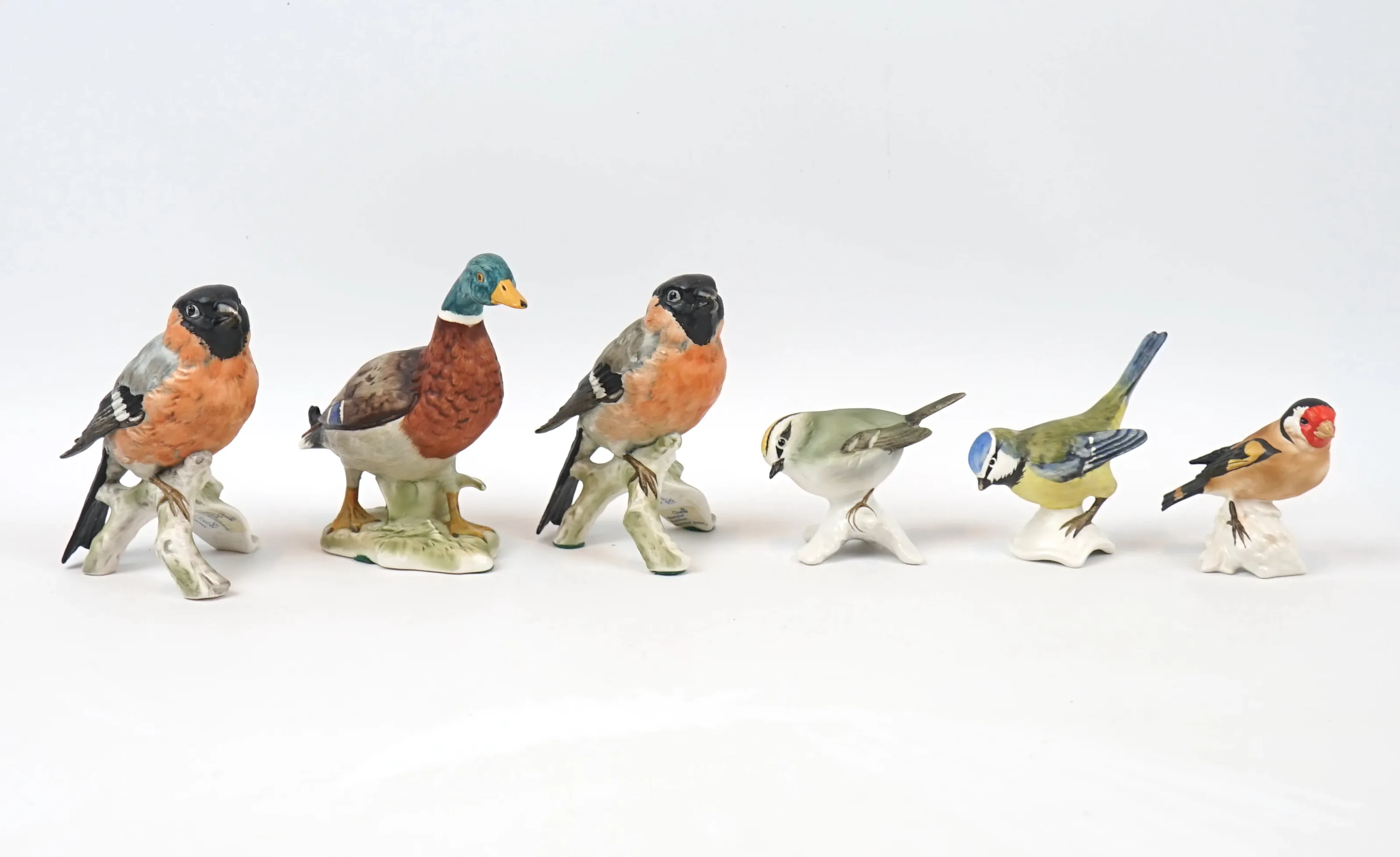 Figuren, Vögel, 6 Stück, Porzellan, Goebel.